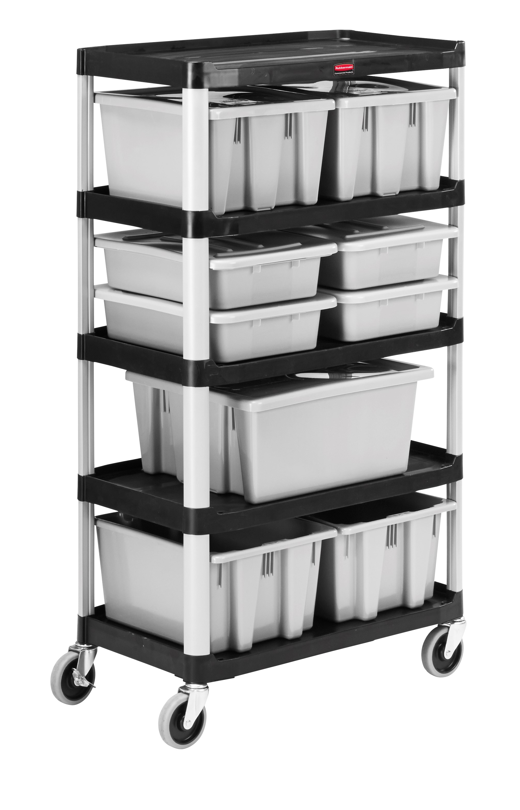 Store, organize and transport in style with durable and attractive shelving units.