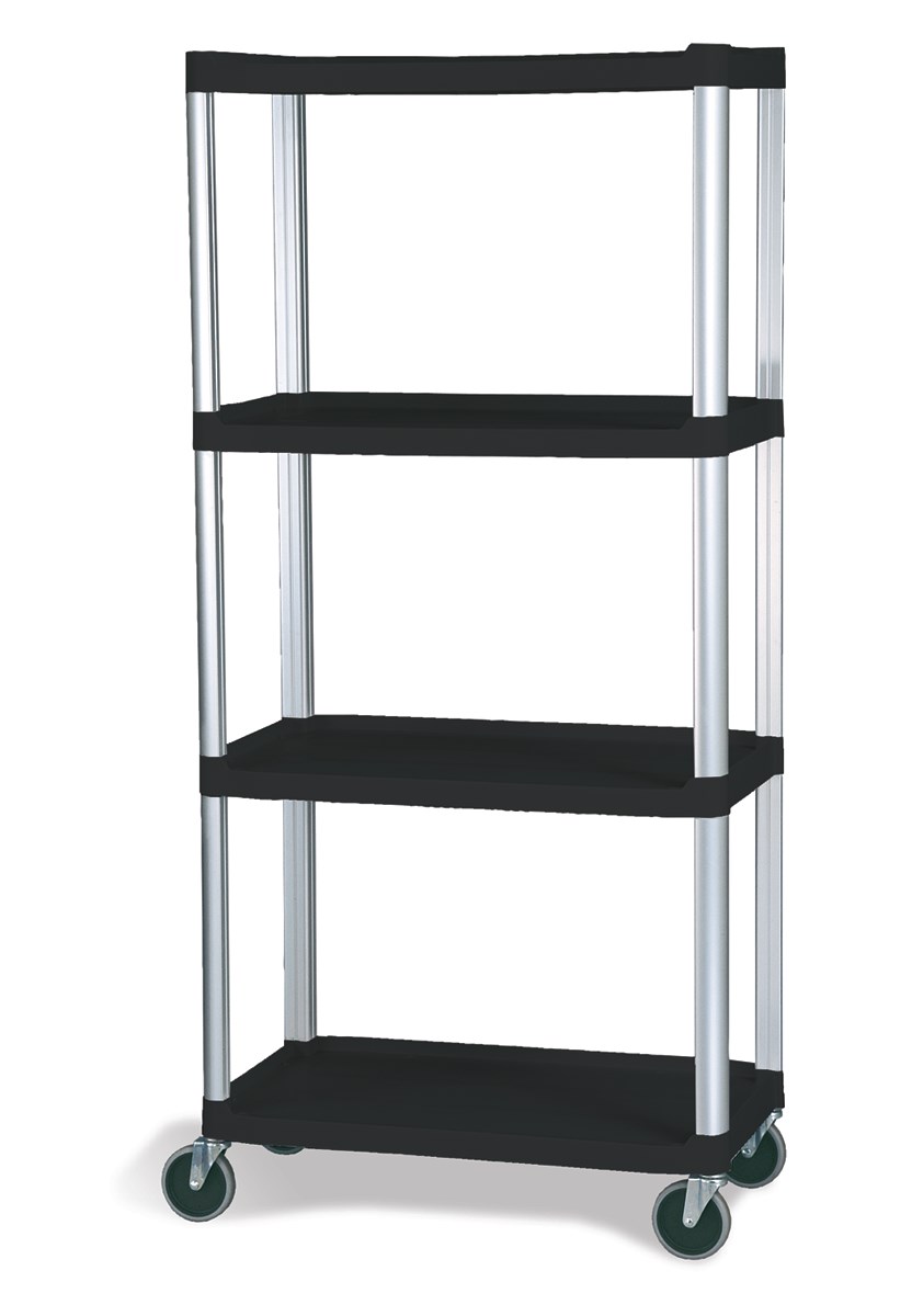 Store, organize and transport in style with durable and attractive shelving units.