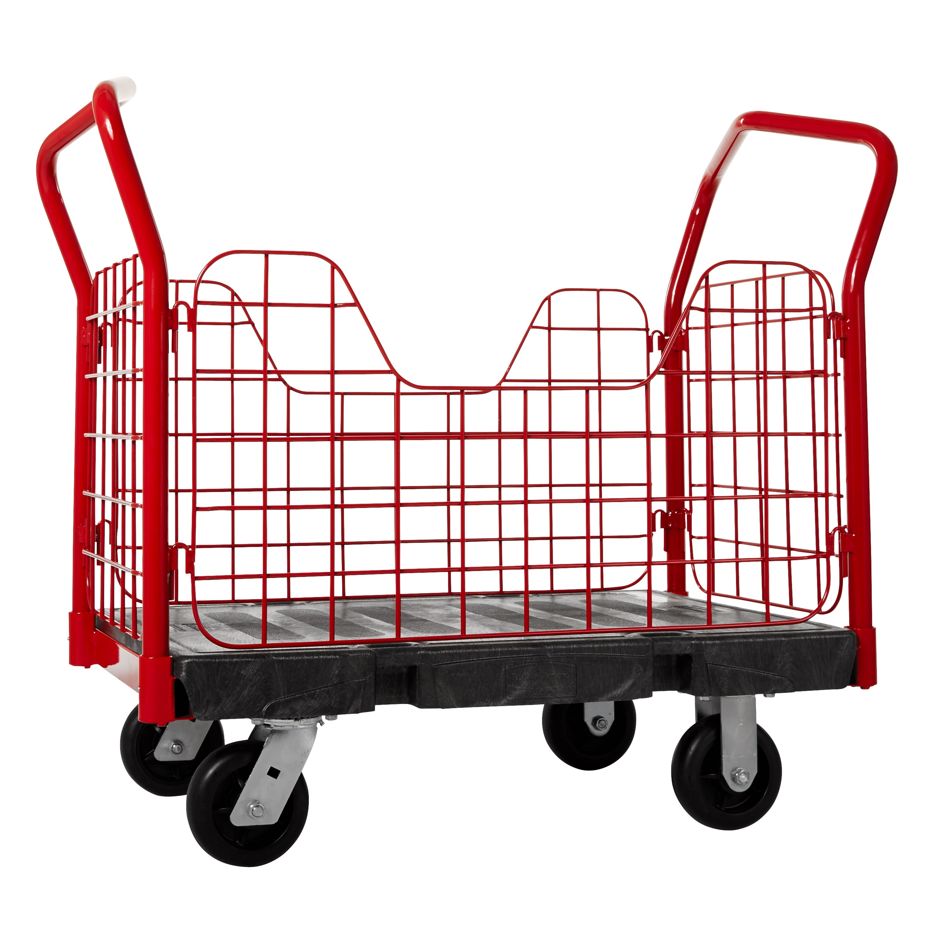 The Rubbermaid Commercial Side Panel Platform Truck 24"X36" with 6"TPR casters, 1000 lb. capacity