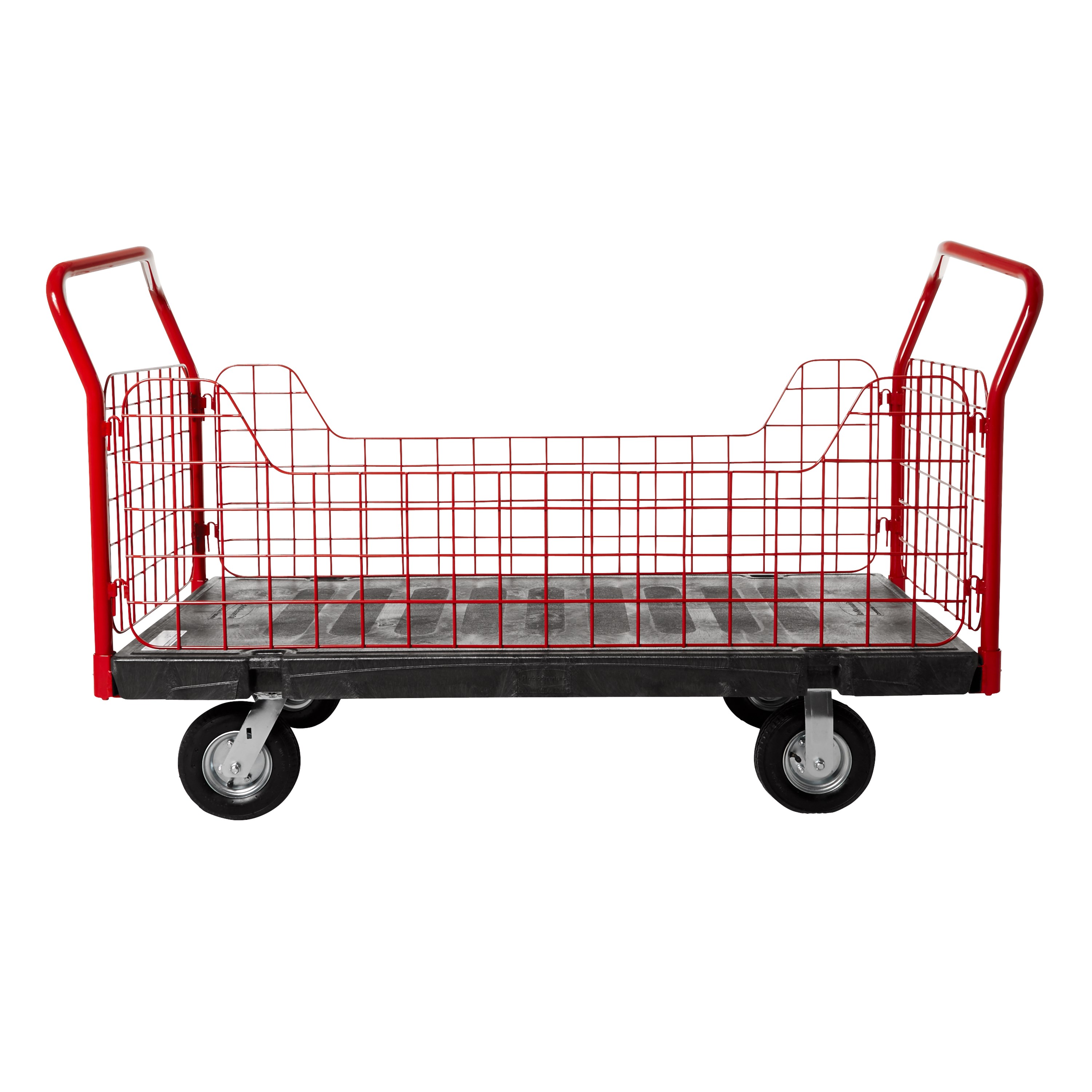 The Rubbermaid Commercial Side Panel Platform 30"X60" with 8" PNEUMATIC casters, 1200 lb. capacity