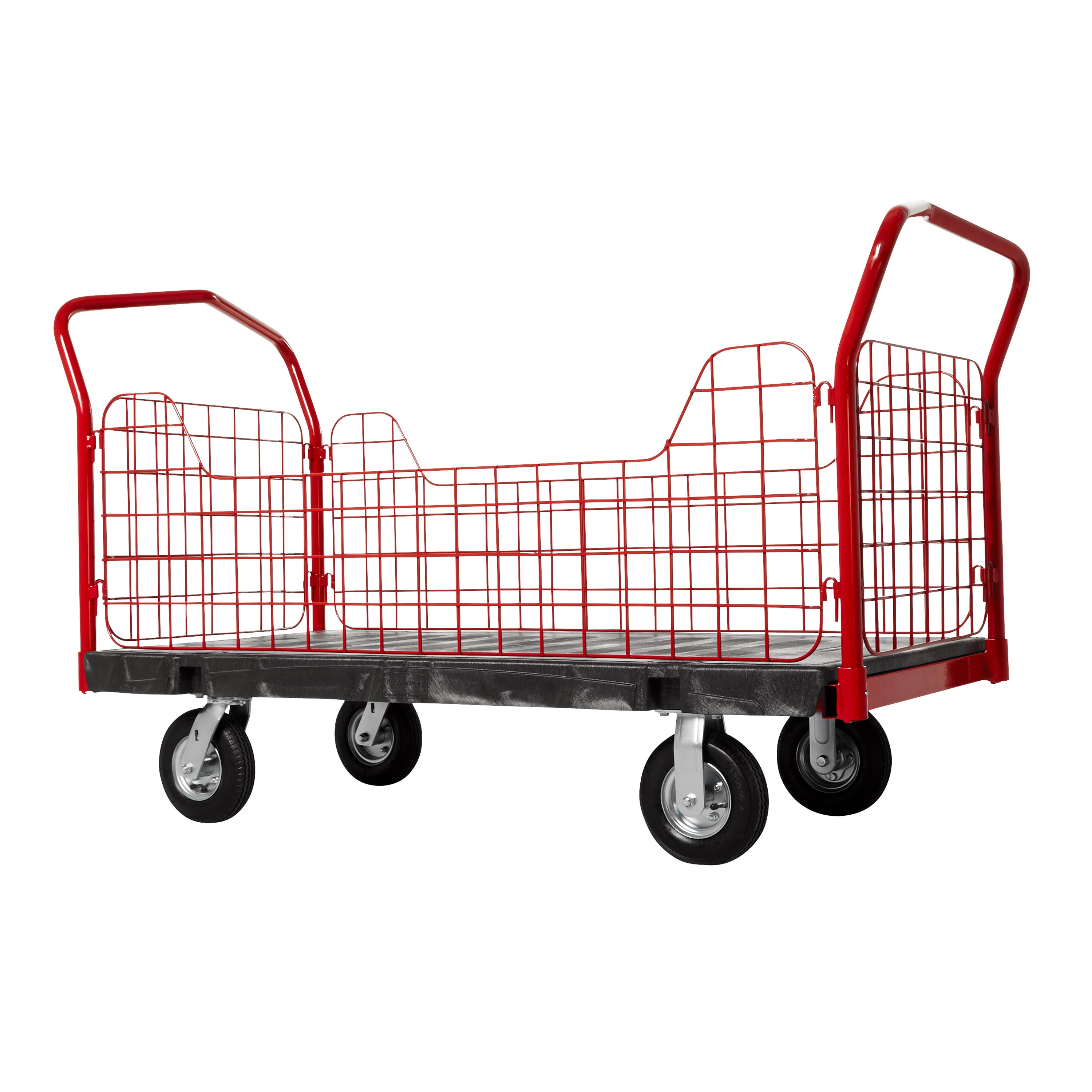 The Rubbermaid Commercial Side Panel Platform 30"X60" with 8" PNEUMATIC casters, 1200 lb. capacity