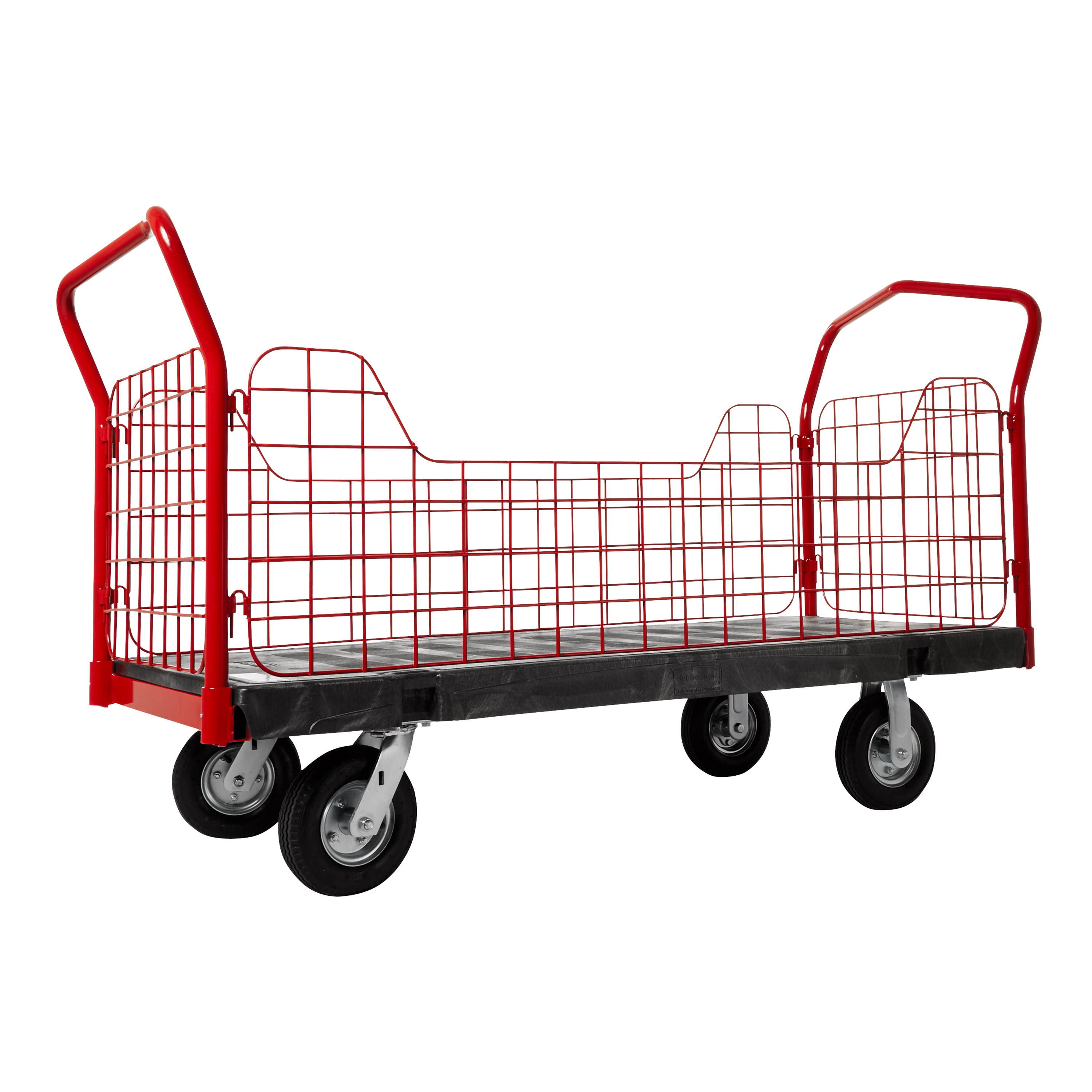 The Rubbermaid Commercial Side Panel Platform 30"X60" with 8" PNEUMATIC casters, 1200 lb. capacity