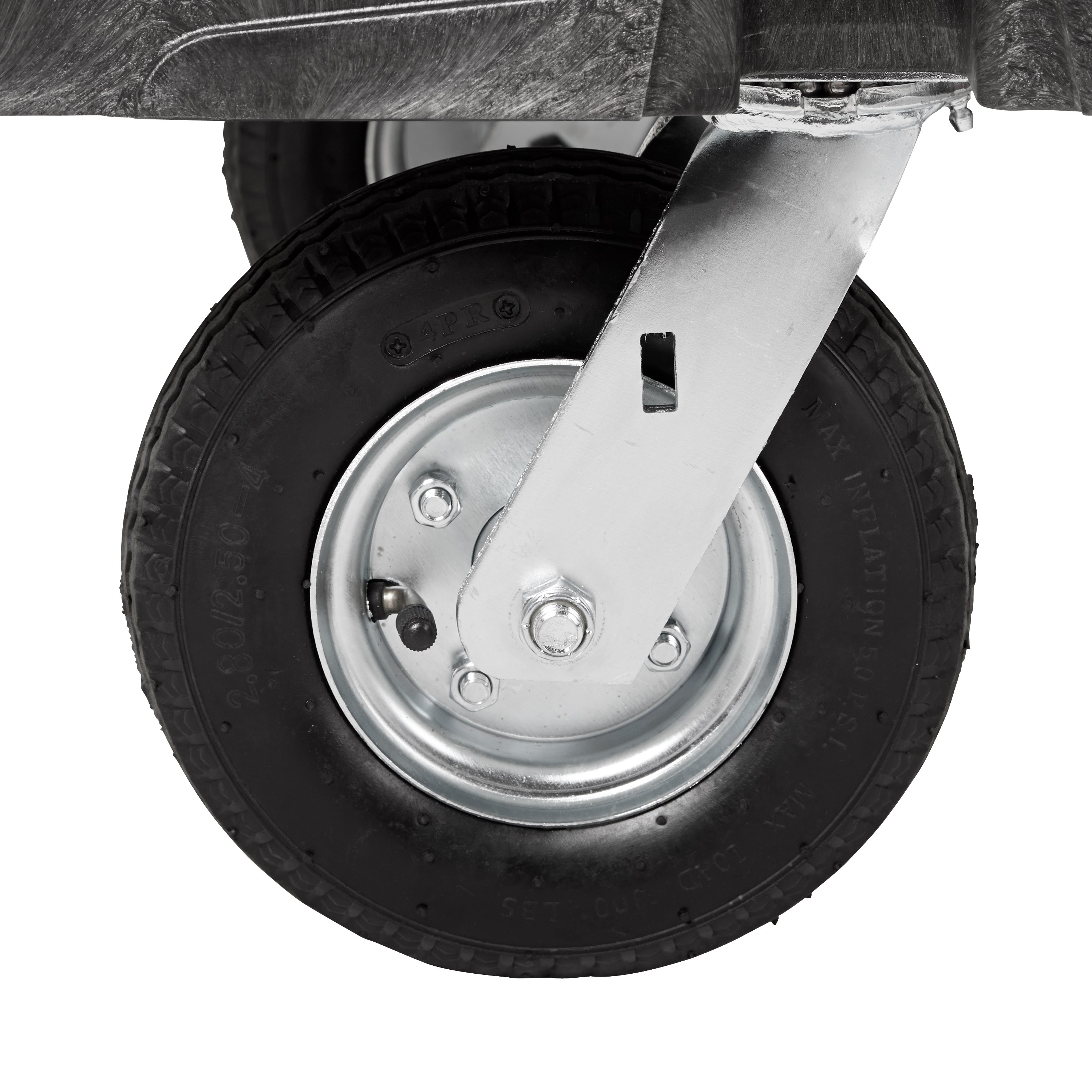 The Rubbermaid Commercial Side Panel Platform 30"X60" with 8" PNEUMATIC casters, 1200 lb. capacity