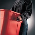 The Rubbermaid Commercial Square BRUTE® container offers up to 14% more capacity than round containers and is designed with professional-grade, heavy-duty plastic that won't rust, chip, or fade.