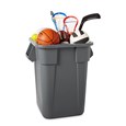 The Rubbermaid Commercial Square BRUTE® container offers up to 14% more capacity than round containers and is designed with professional-grade, heavy-duty plastic that won't rust, chip, or fade.