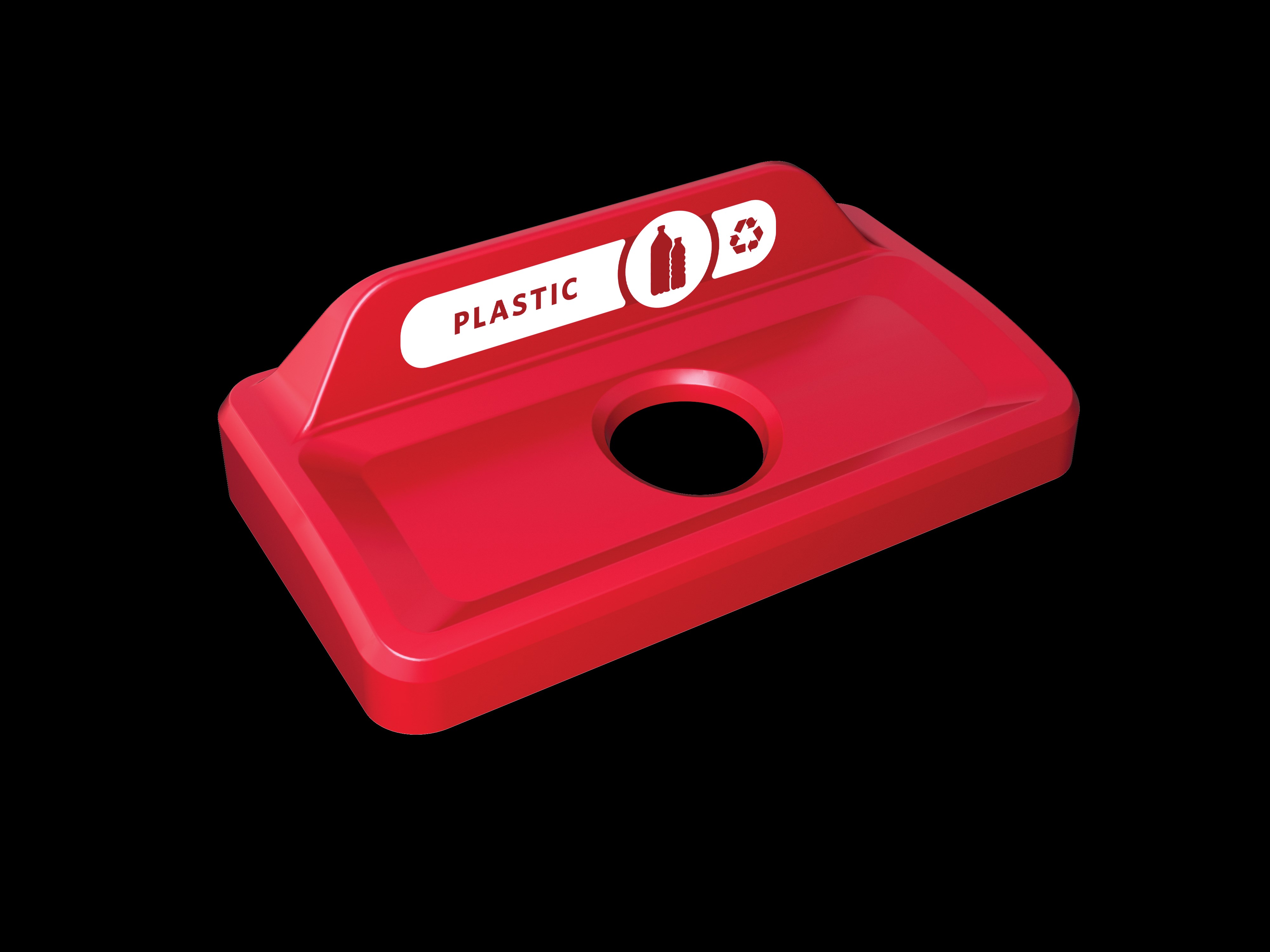 Slim Jim® recycling lids are designed to make recycling easier with consistent color-coding, lid openings and waste stream options.