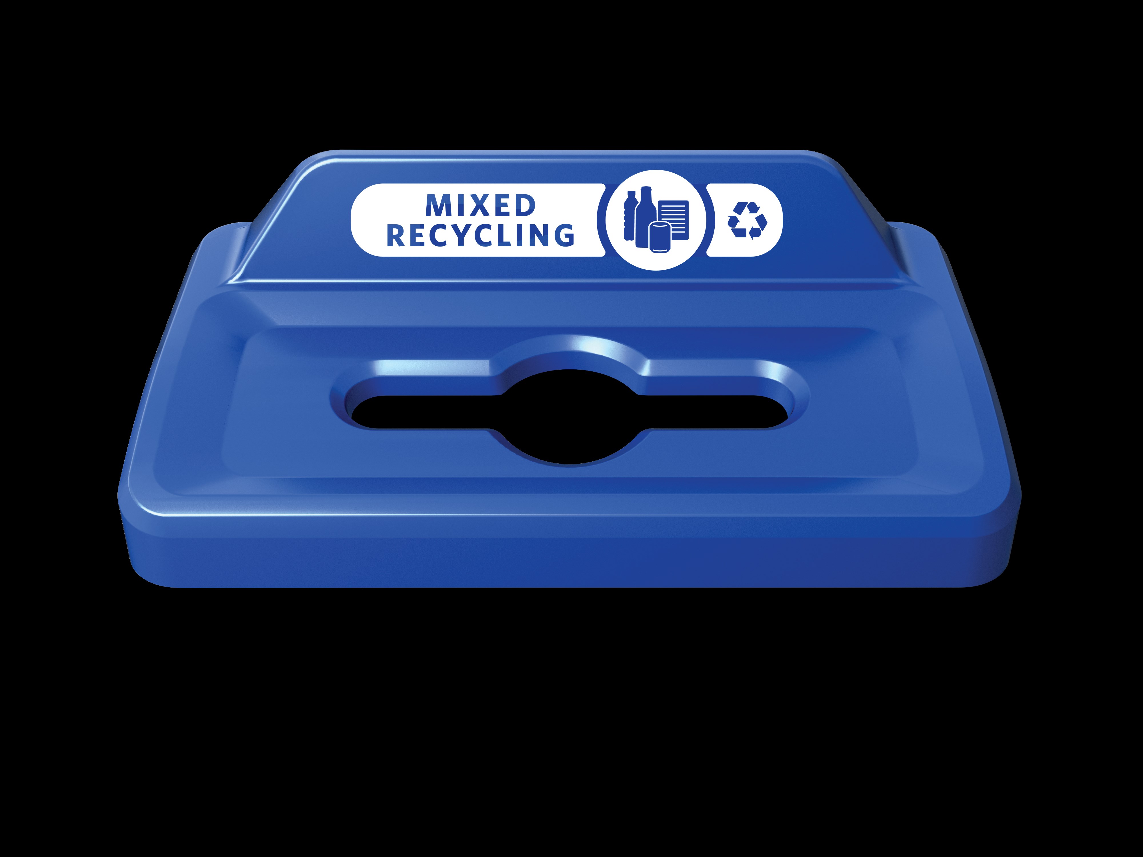 Slim Jim® recycling lids are designed to make recycling easier with consistent color-coding, lid openings and waste stream options.