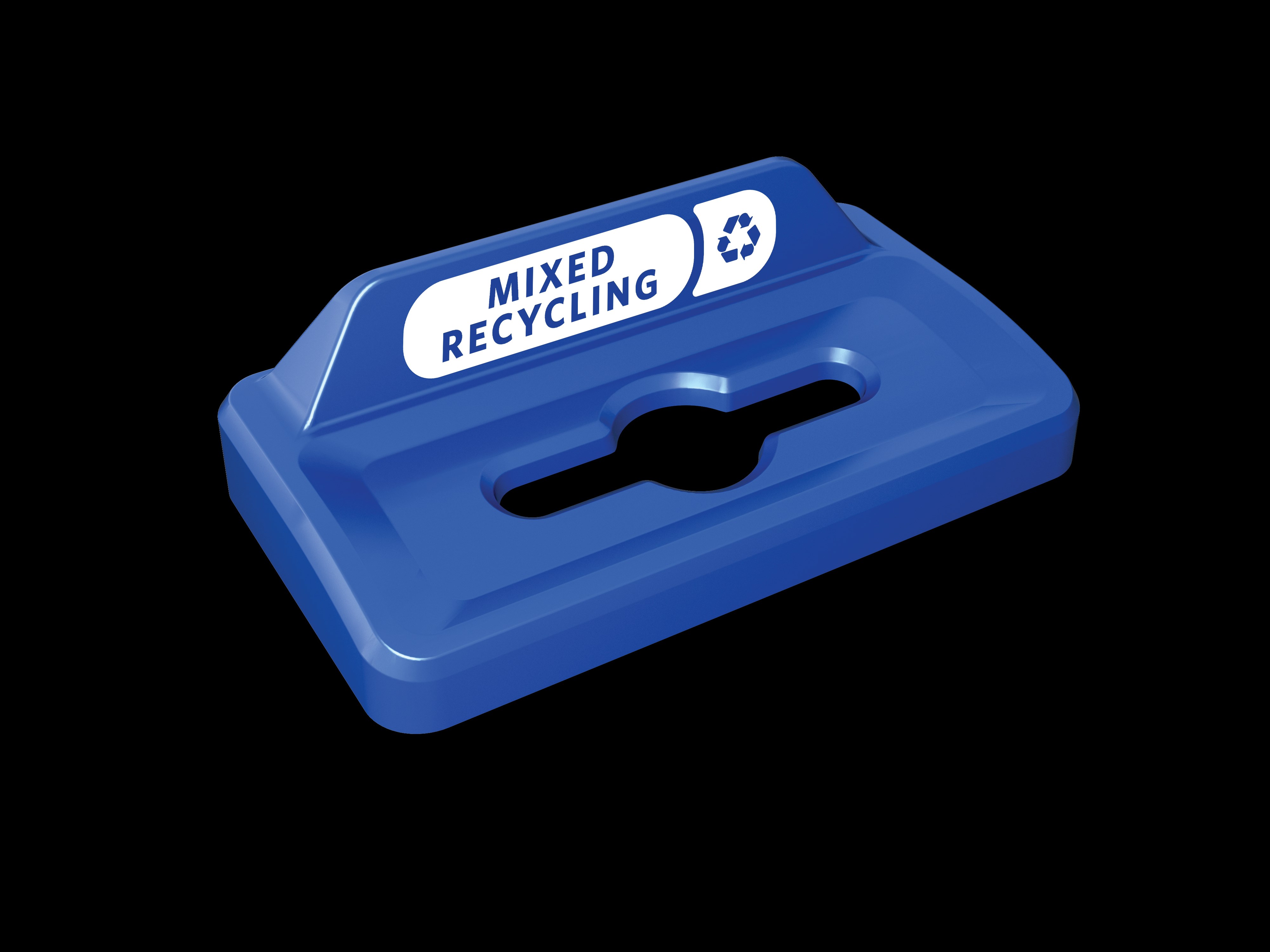 Slim Jim® recycling lids are designed to make recycling easier with consistent color-coding, lid openings and waste stream options.