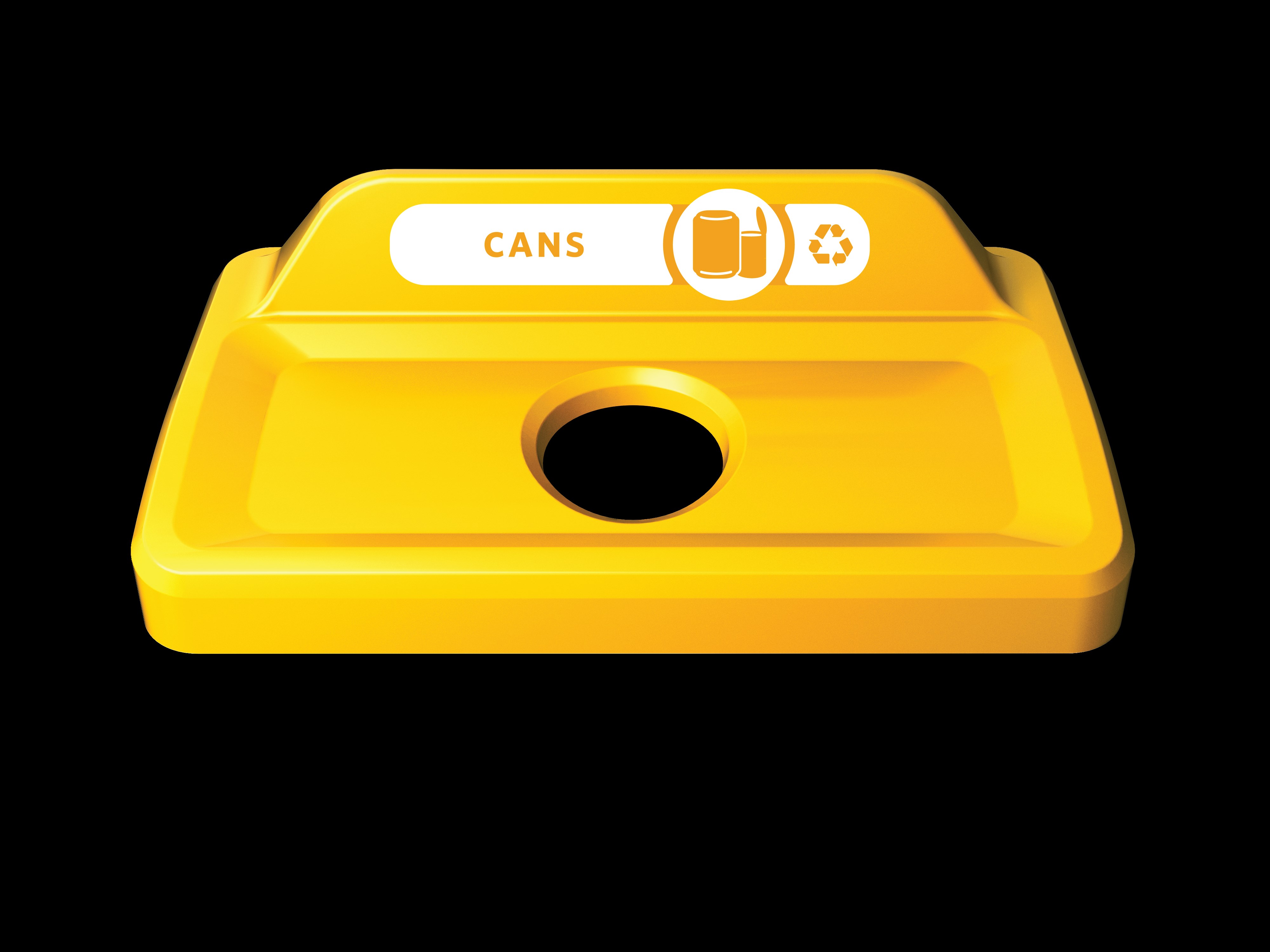 Slim Jim® recycling lids are designed to make recycling easier with consistent color-coding, lid openings and waste stream options.