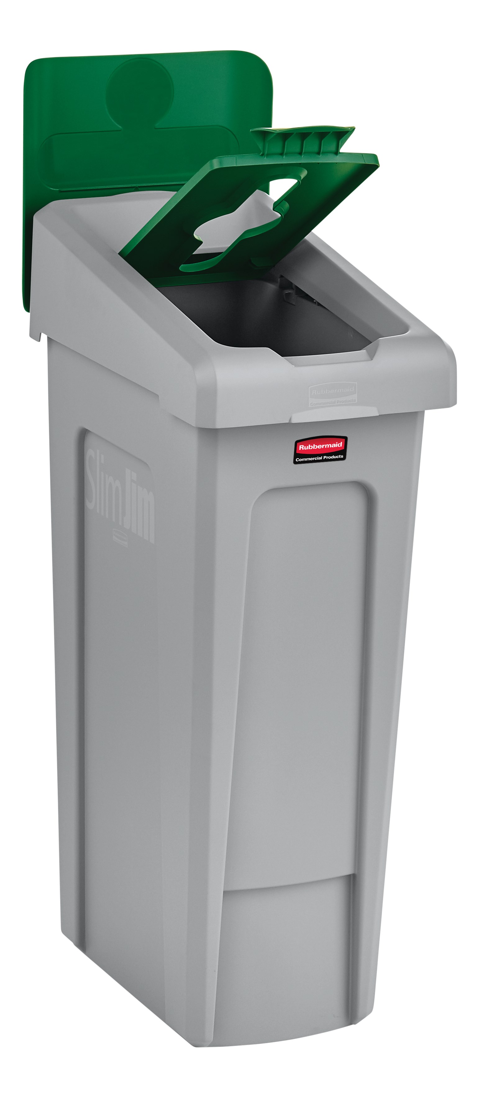 Slim Jim® Recycling Station Lid Inserts provide intuitive lid openings that promote recycling and improve productivity.