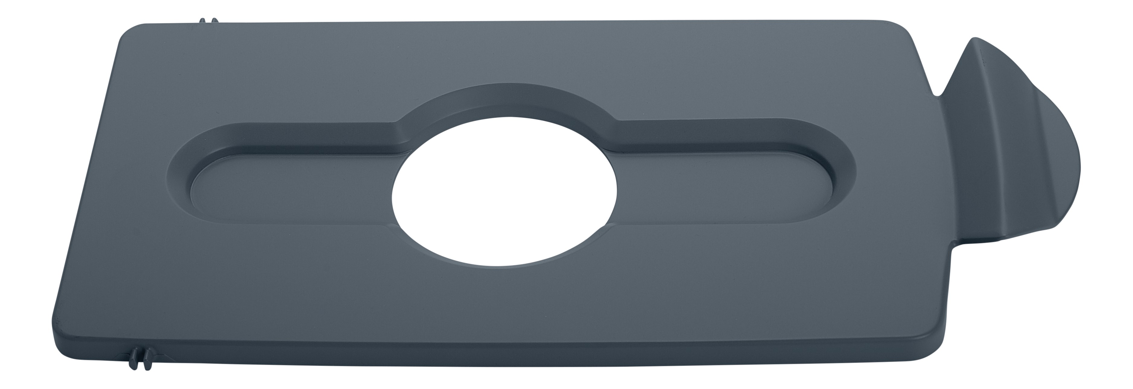 スリムジム® リサイクルステーション蓋インサートは、リサイクルを促進し、生産性を向上させる直感的な蓋開口部を提供します。