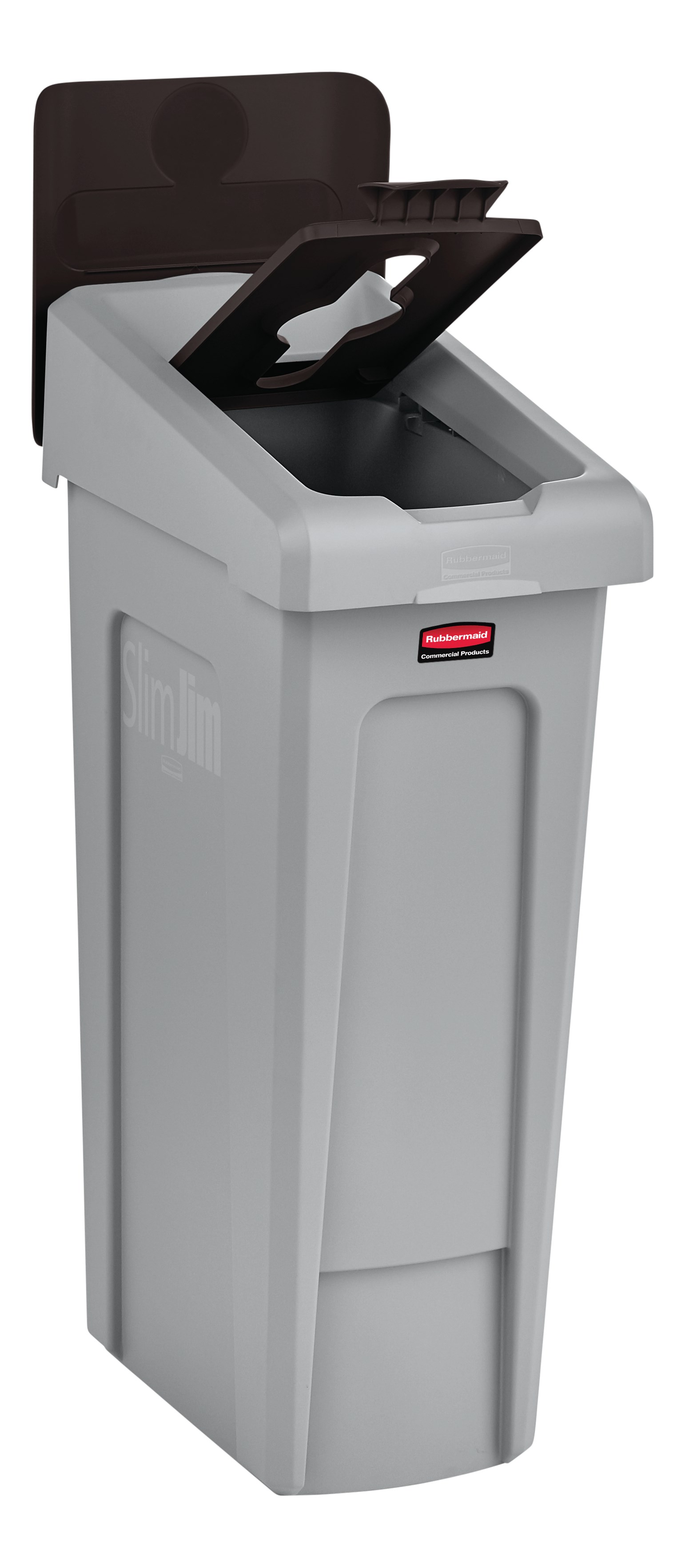 Slim Jim® Recycling Station Lid Inserts provide intuitive lid openings that promote recycling and improve productivity.
