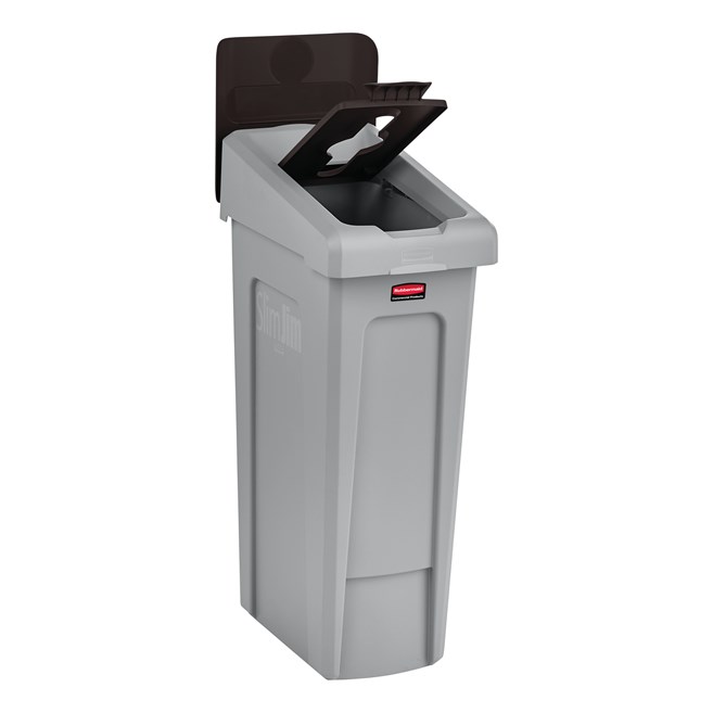 Slim Jim® Recycling Station Lid Inserts provide intuitive lid openings that promote recycling and improve productivity.