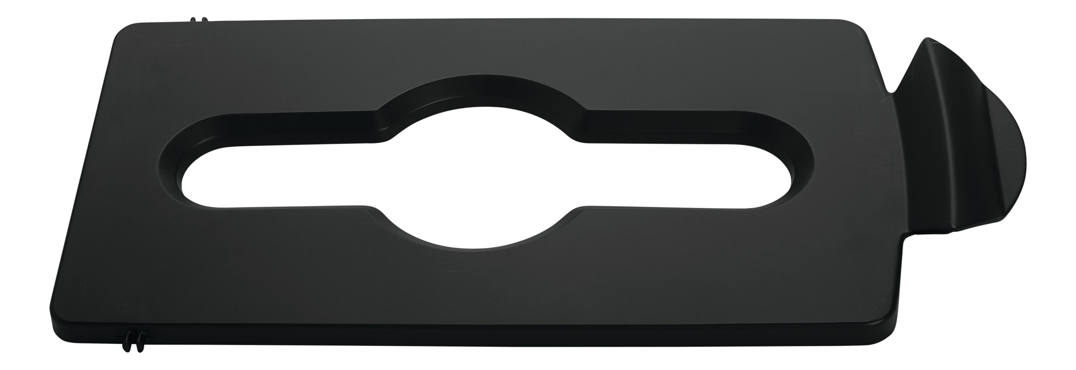 スリムジム® リサイクルステーション蓋インサートは、リサイクルを促進し、生産性を向上させる直感的な蓋開口部を提供します。