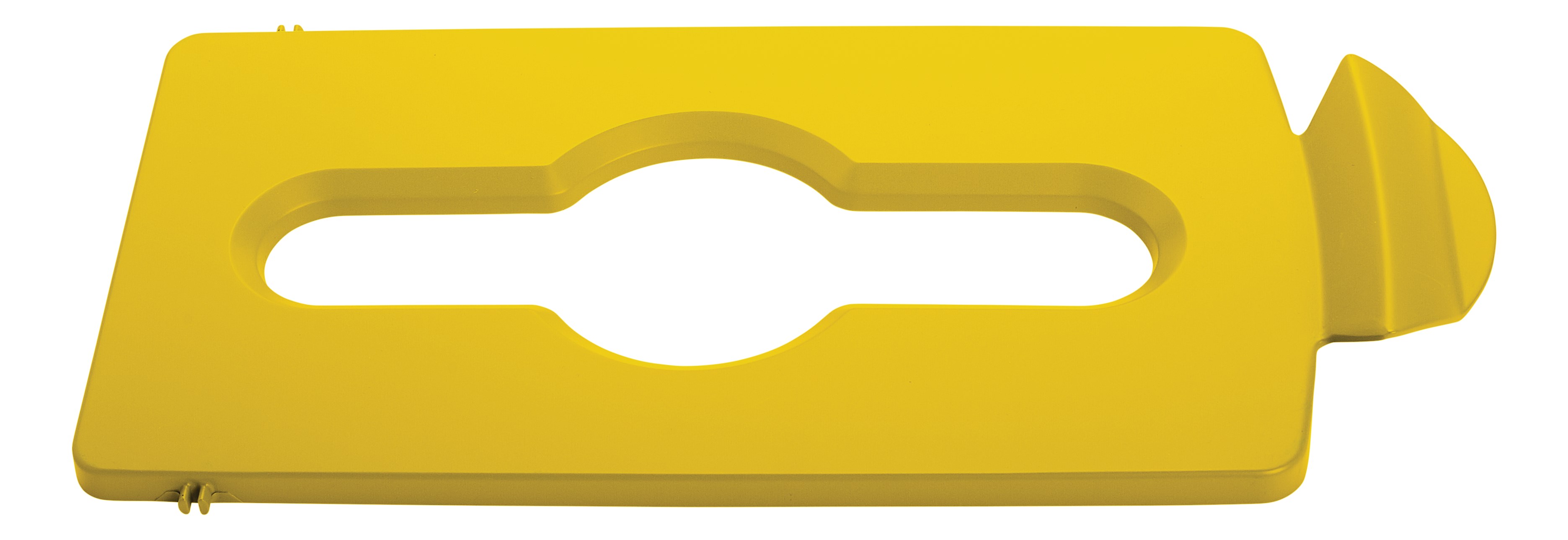 スリムジム® リサイクルステーション蓋インサートは、リサイクルを促進し、生産性を向上させる直感的な蓋開口部を提供します。