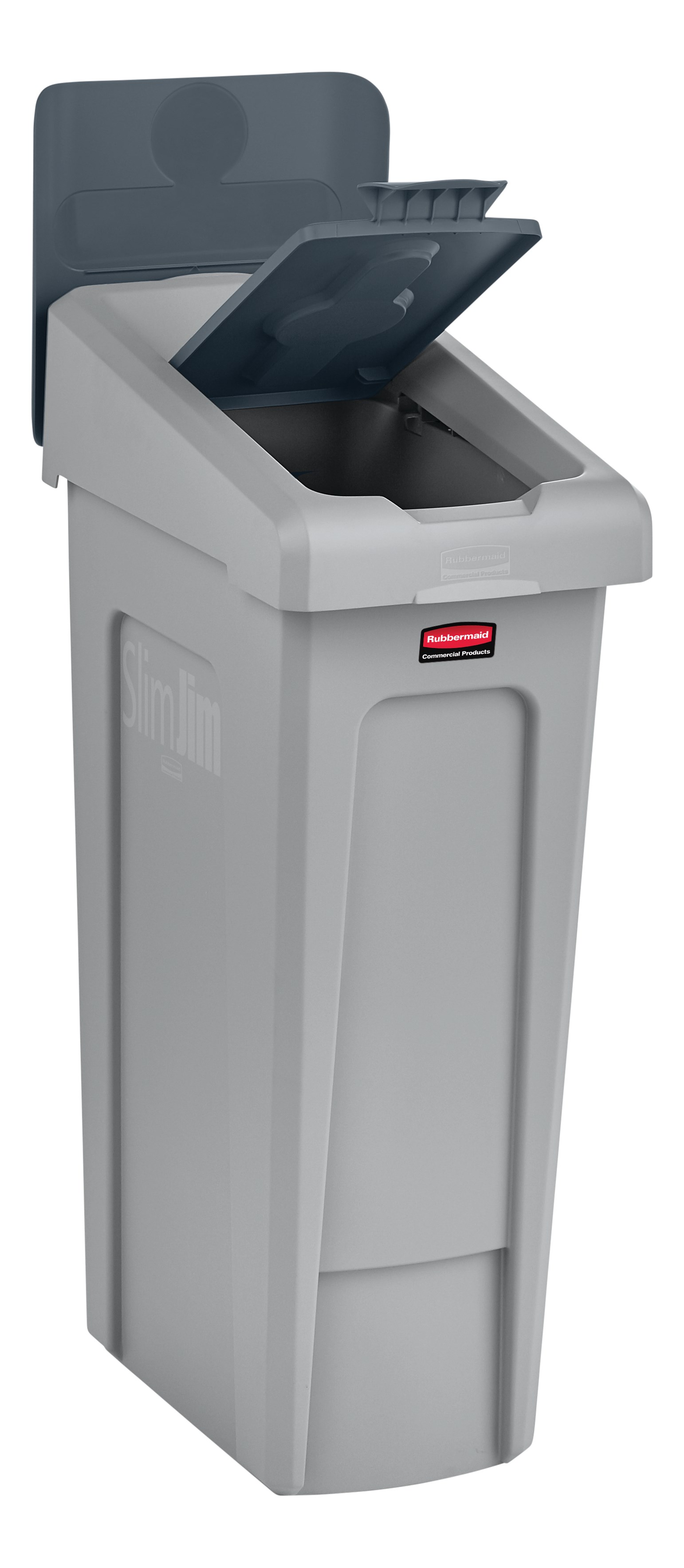 Slim Jim® Recycling Station Lid Inserts provide intuitive lid openings that promote recycling and improve productivity.