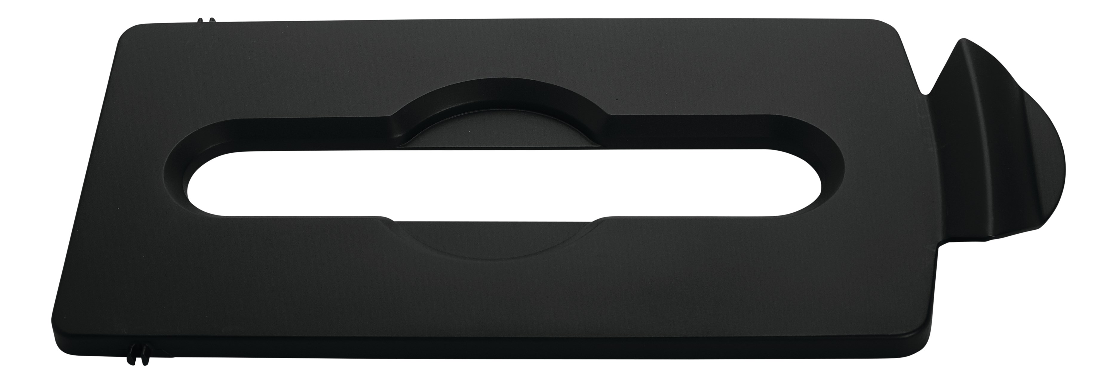 スリムジム® リサイクルステーション蓋インサートは、リサイクルを促進し、生産性を向上させる直感的な蓋開口部を提供します。