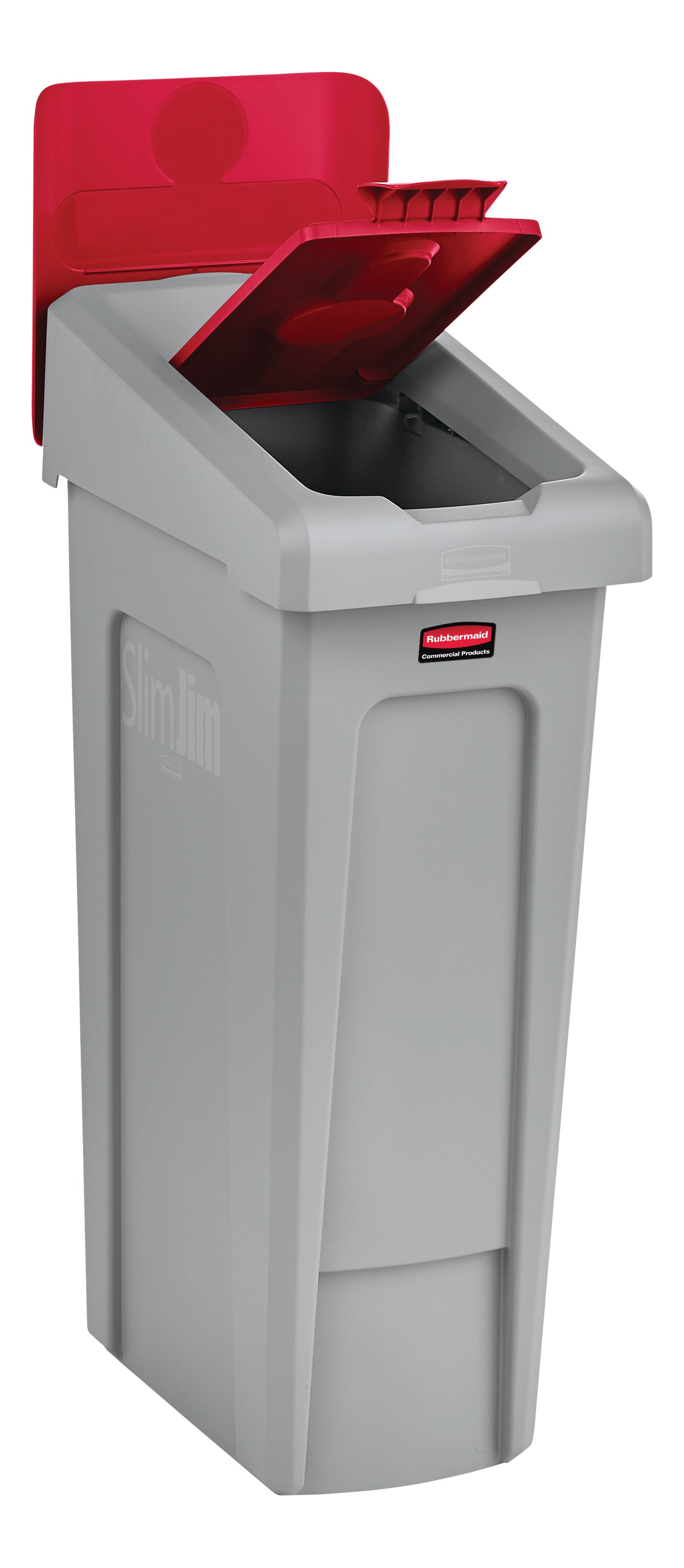 Slim Jim® Recycling Station Lid Inserts provide intuitive lid openings that promote recycling and improve productivity.