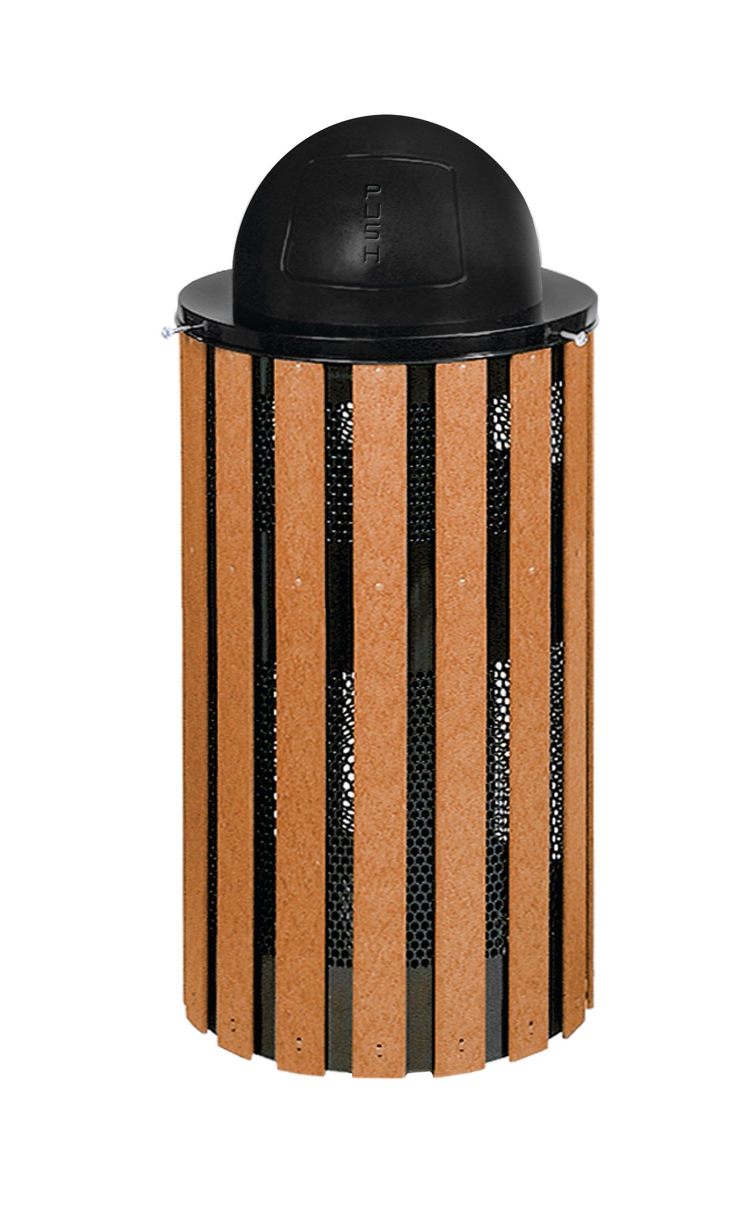 スチールドラムドームトップは自動開閉式の「プッシュ」ドアトップで、Rubbermaid Commercial 30ガロンスチールドラムコンテナと一緒に使用することでFactory-Mutal（FM）の承認を得られます。不快な臭いや見苦しい廃棄物を密閉します。