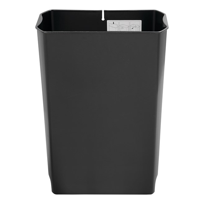 The Rubbermaid Commercial Streamline™ End Step-On Liner helps maintain the life of the Rubbermaid Commercial Streamline™ Front Step-On Container (sold separately). Constructed of durable, puncture-resistant plastic, this liner features smooth contours for easy cleaning and a liner retainer band to secure liner bags.