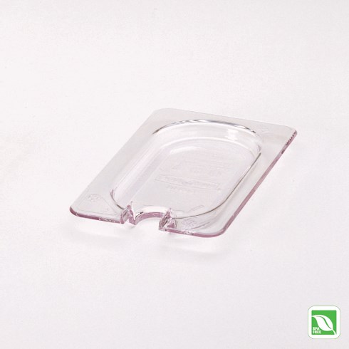 Insert pan cover with notch, allowing spoon to be easily available while food remains covered.