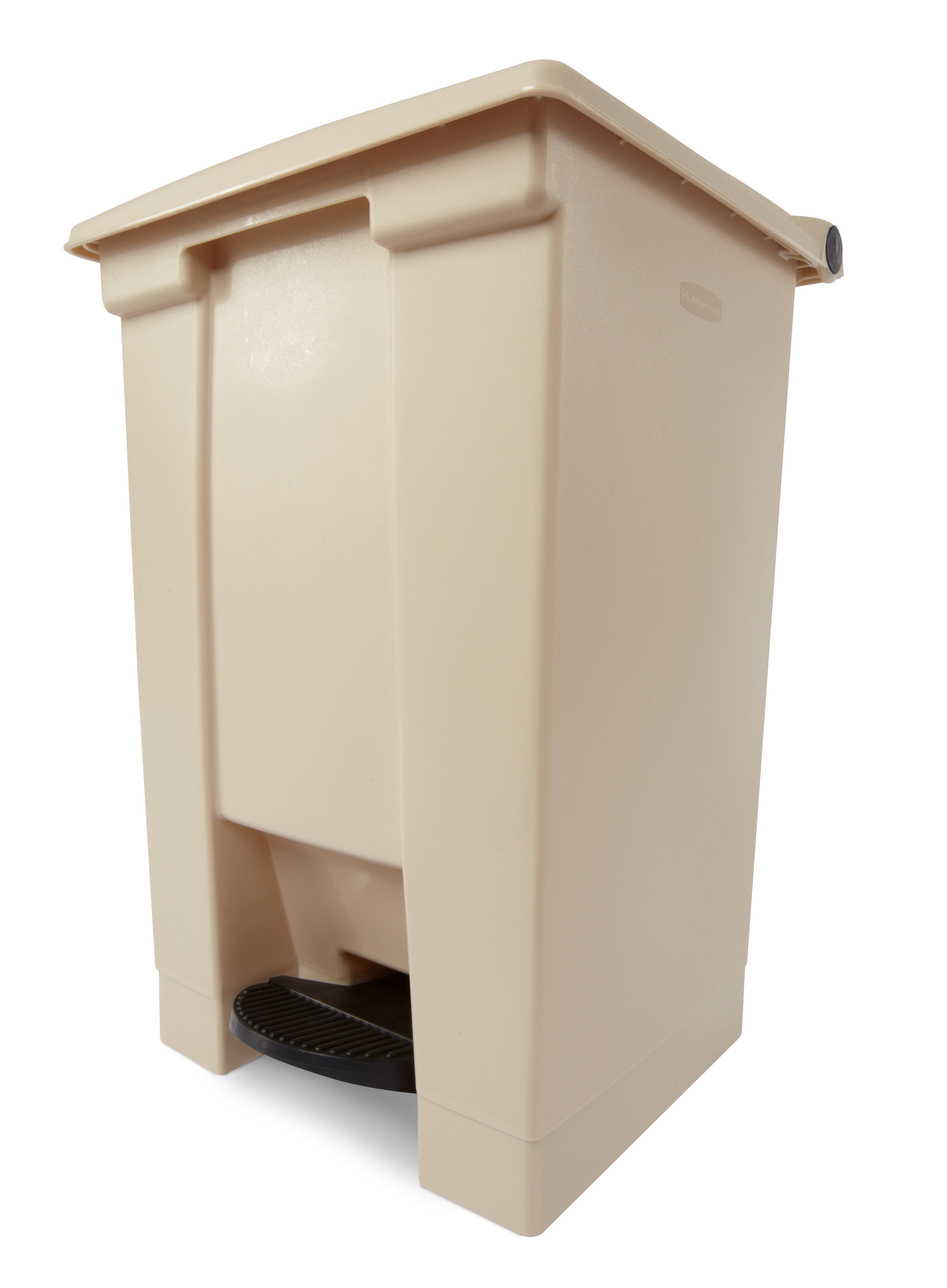 The Rubbermaid Commercial Legacy Step-On Container provides sanitary waste management. The step-on foot pedal reduces contamination and improves working conditions.