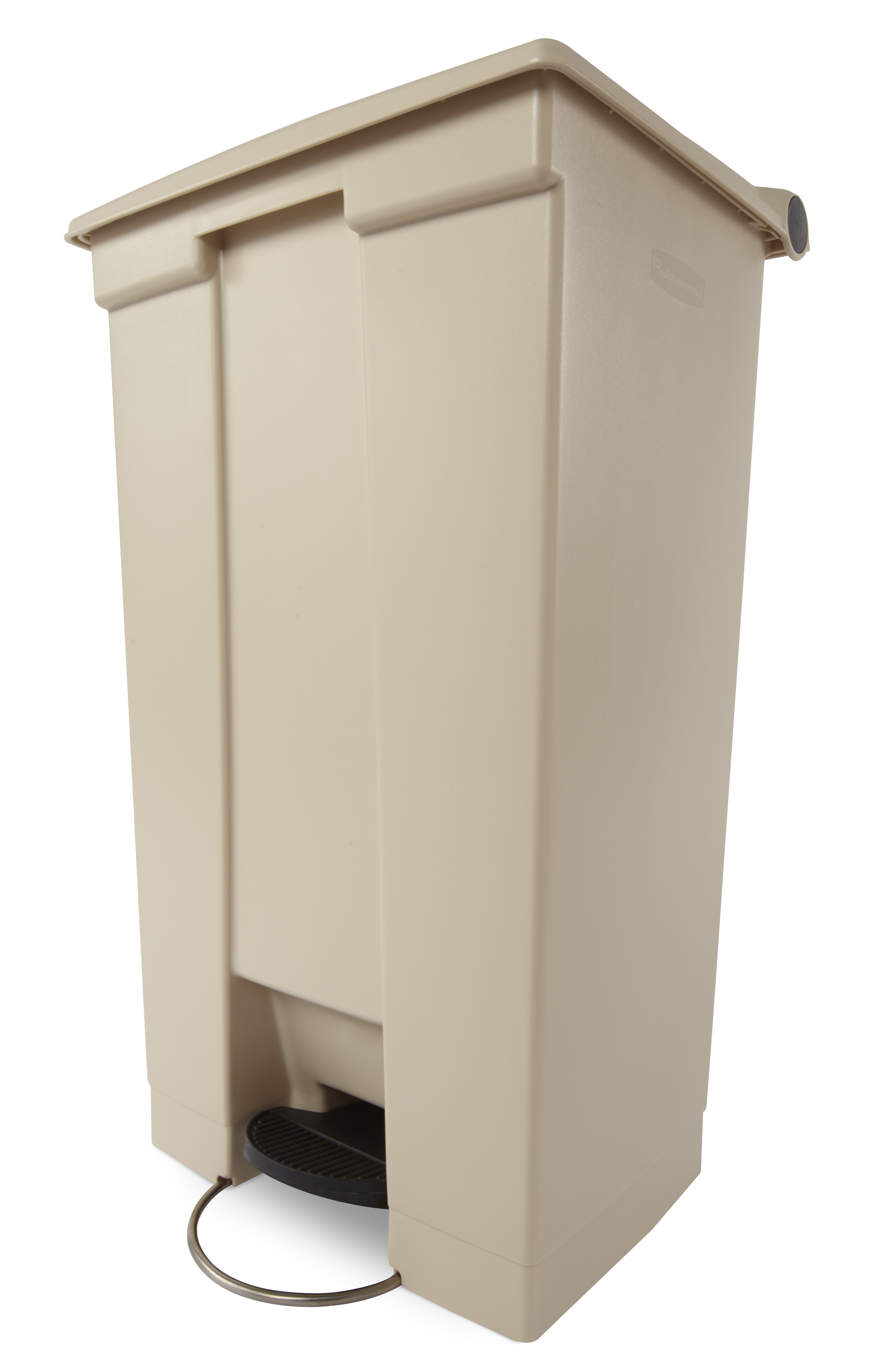 The Rubbermaid Commercial Step-On Container provides sanitary waste management.