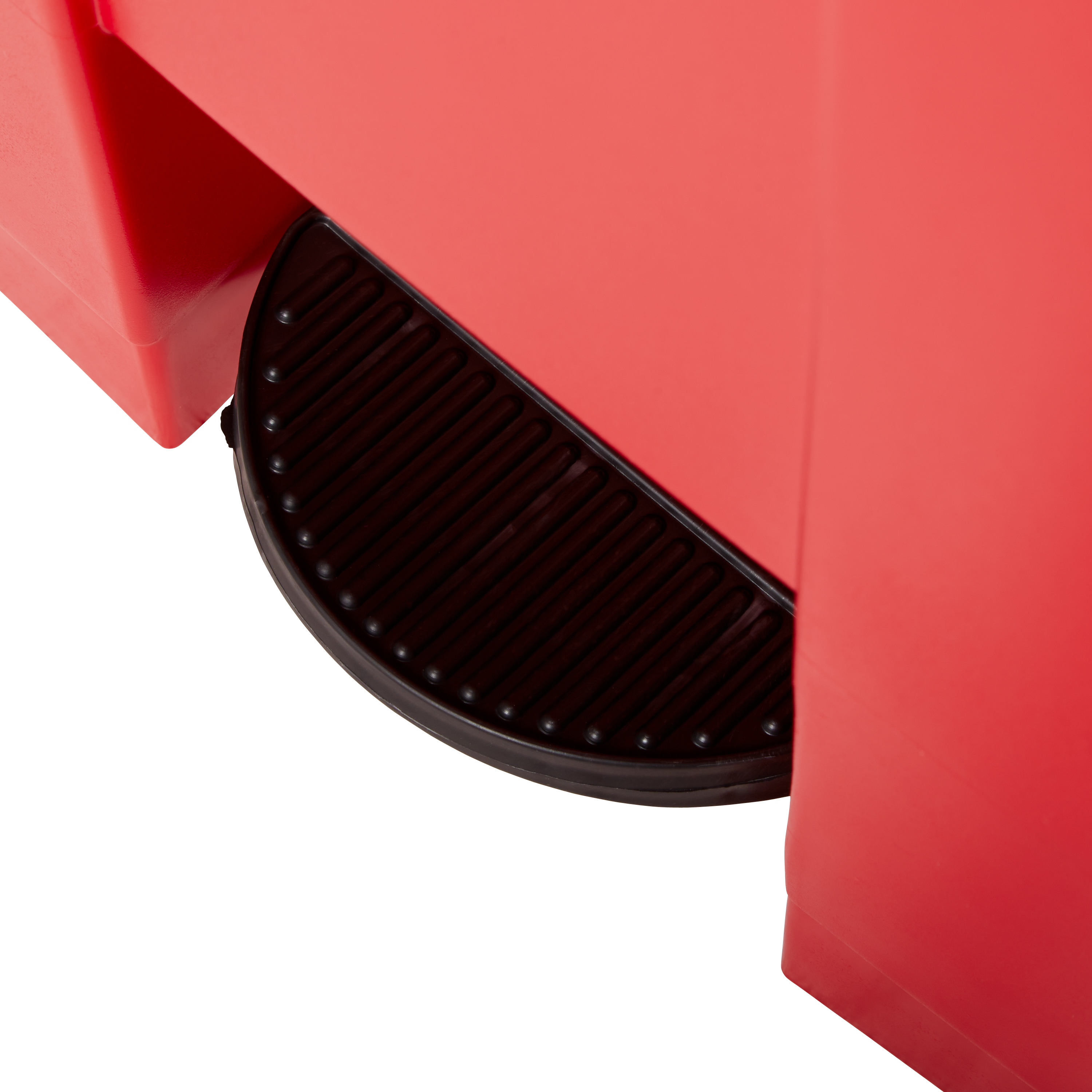 The Rubbermaid Commercial Step-On Container provides sanitary waste management.