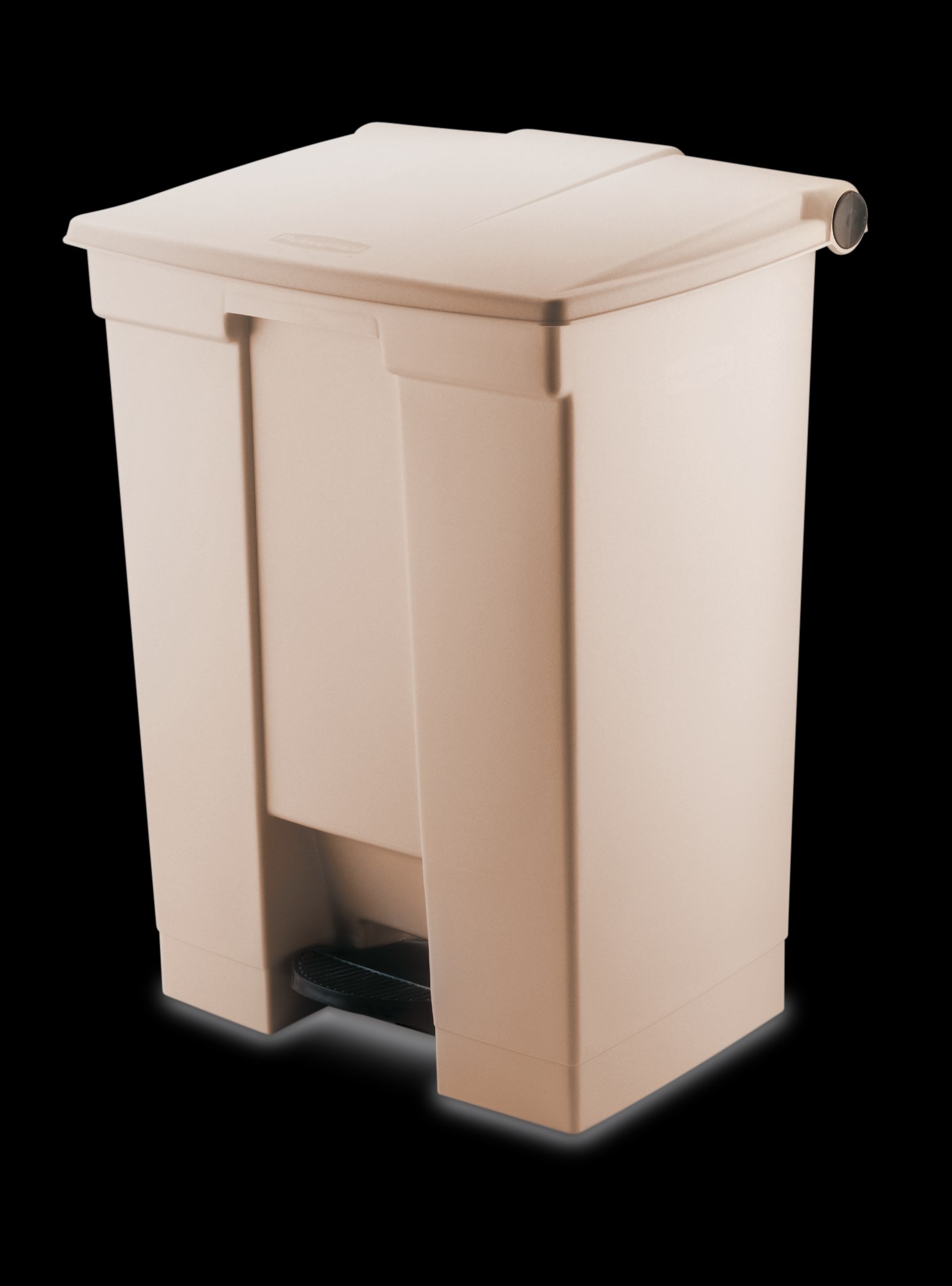 The Rubbermaid Commercial Legacy Step-On Container provides sanitary waste management. The step-on foot pedal reduces contamination and improves working conditions.
