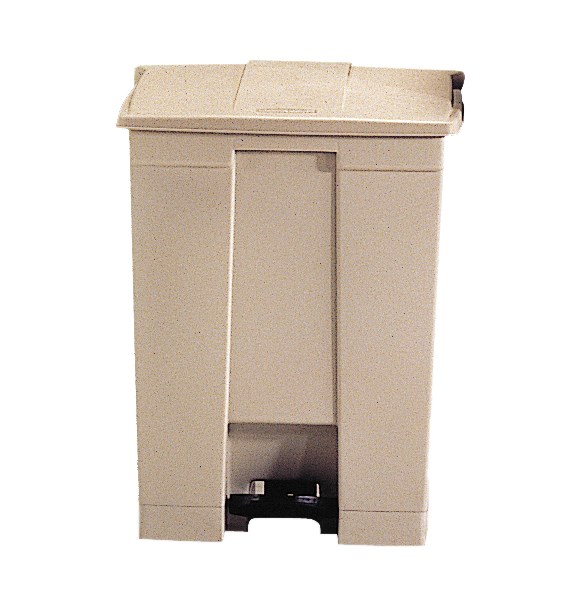 The Rubbermaid Commercial Legacy Step-On Container provides sanitary waste management. The step-on foot pedal reduces contamination and improves working conditions.