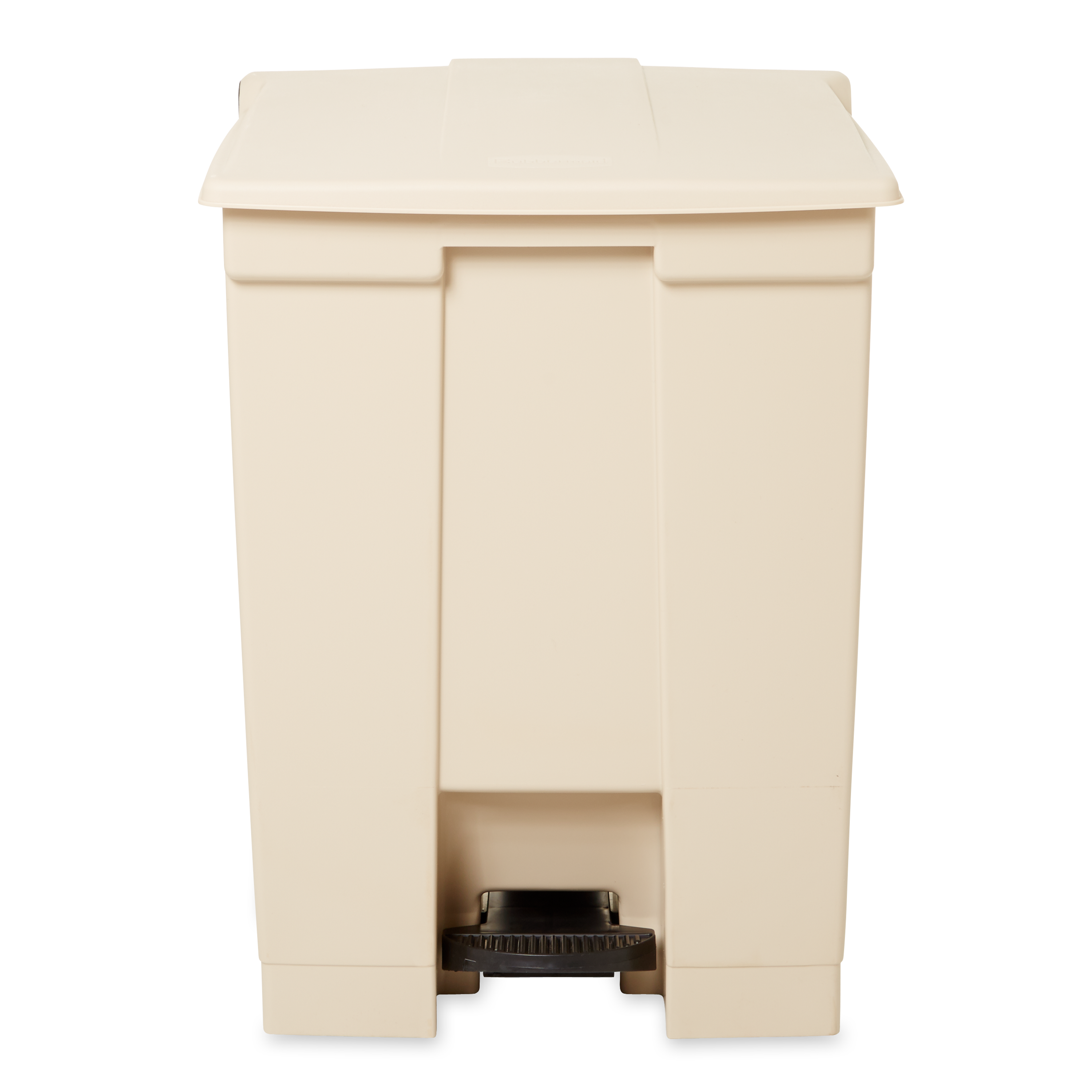 The Rubbermaid Commercial Step-On Container provides sanitary waste management.
