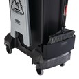 Rubbermaid Commercial Single-Stream Slim Jim® Cleaning Cart is a compact and purpose-built solution for all-in-one sanitation and waste collection. The cleaning cart helps store and transport common cleaning tools, hand sanitizer, and disinfecting wipes. It consolidates all the supplies you need in one solution to reduce trips and improve cleaning productivity.