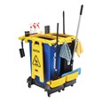 Rubbermaid Commercial 2-Stream Slim Jim® Cleaning Cart is a compact and purpose-built solution for all-in-one sanitation and waste collection. The cleaning cart helps store and transport common cleaning tools, hand sanitizer, and disinfecting wipes. It consolidates all the supplies you need in one solution to reduce trips and improve cleaning productivity.