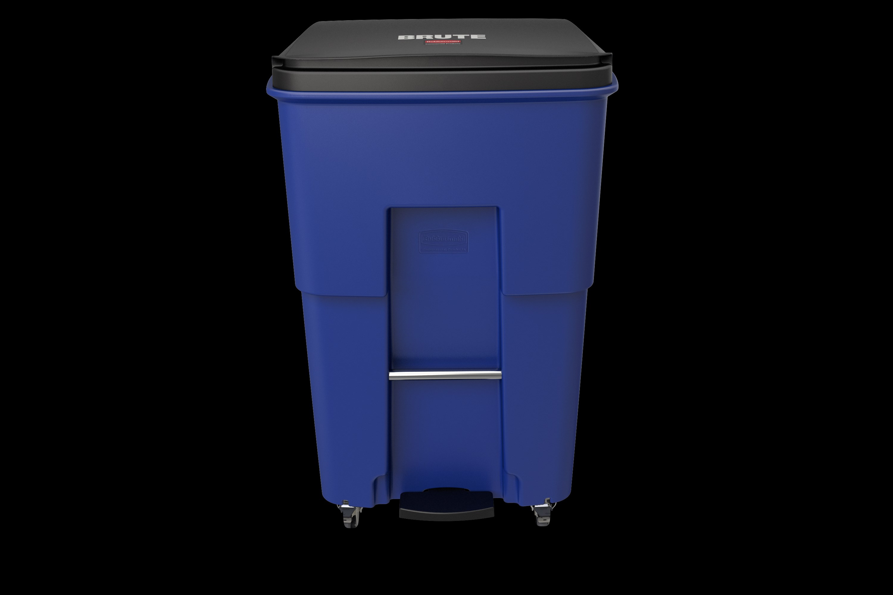 The Rubbermaid Commercial Step-On Rollouts with Casters facilitate hands-free waste disposal with the added benefit of superior mobility. Front swivel casters distribute weight evenly for enhanced maneuverability.