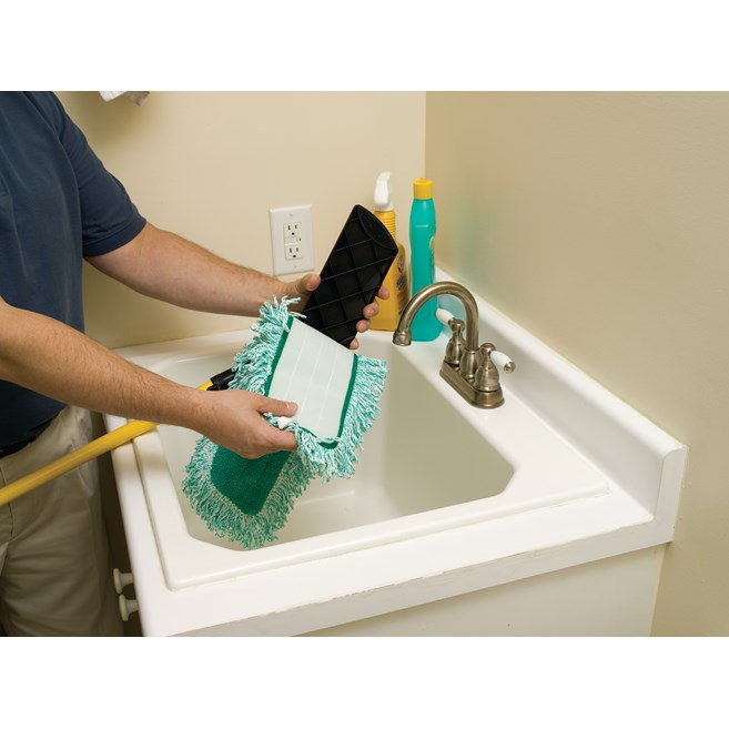 Light Commercial Microfiber Dust Pad with fringe have greater surface area for increased dust, dirt and debris removal for cleaner and healthier facilities.