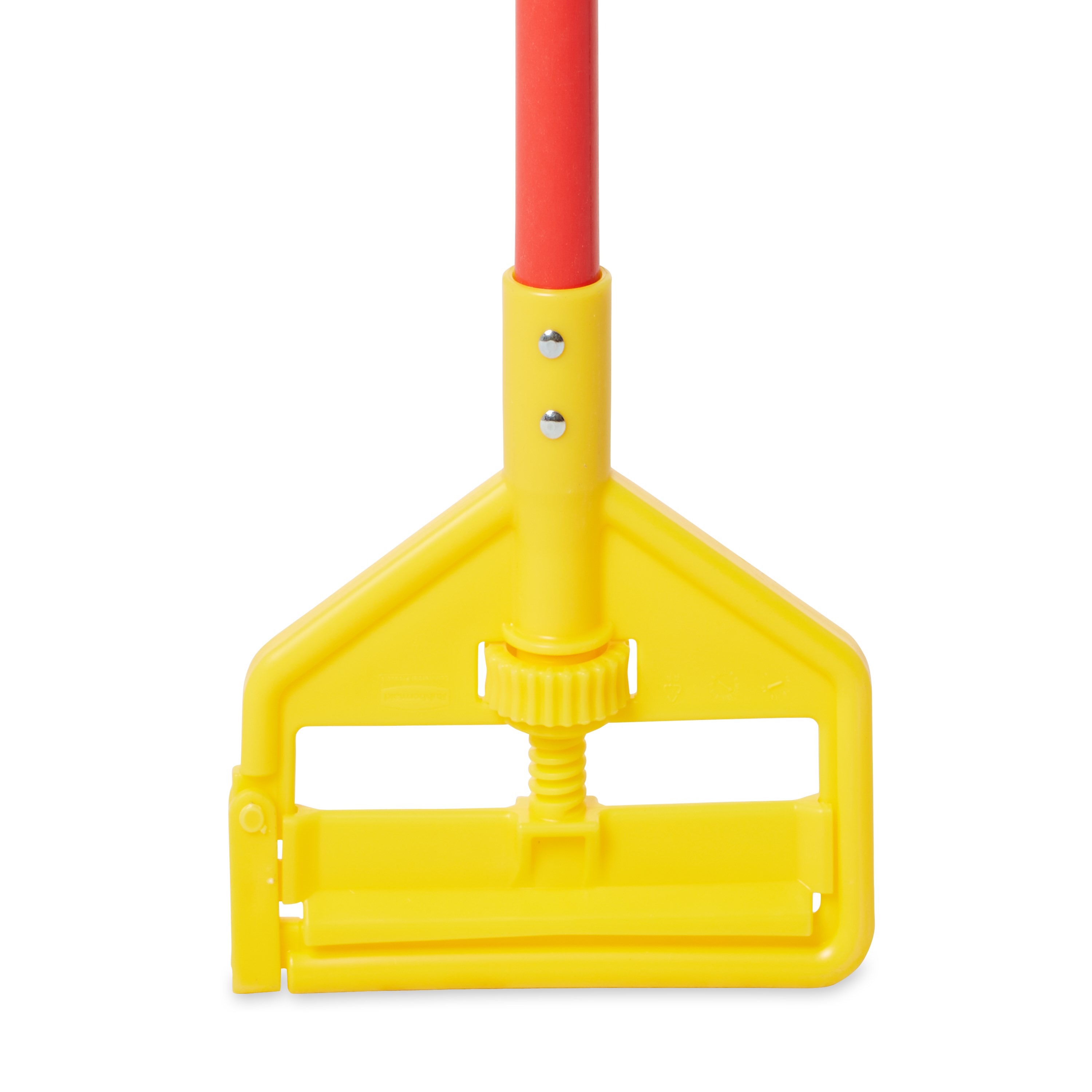 Invader® Side-Gate Mop Handle makes removing and replacing mop heads easy and efficient. Thumbwheel clamps the mop firmly in place; should be used with 1"  headband mops only.