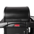 The Executive Locking Hood is made for the High-Capacity Janitorial Cleaning Cart to secure and conceal supplies stored on the top of the cart, while still enabling access to supplies on both sides of the cart.