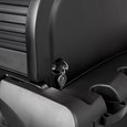 The Executive Locking Hood is made for the High-Capacity Janitorial Cleaning Cart to secure and conceal supplies stored on the top of the cart, while still enabling access to supplies on both sides of the cart.