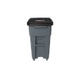 The Rubbermaid Commercial Rollouts with Casters are ideal for collecting, consolidating, and transporting heavy facility waste. Front swivel casters distribute weight evenly for superior mobility and handling.