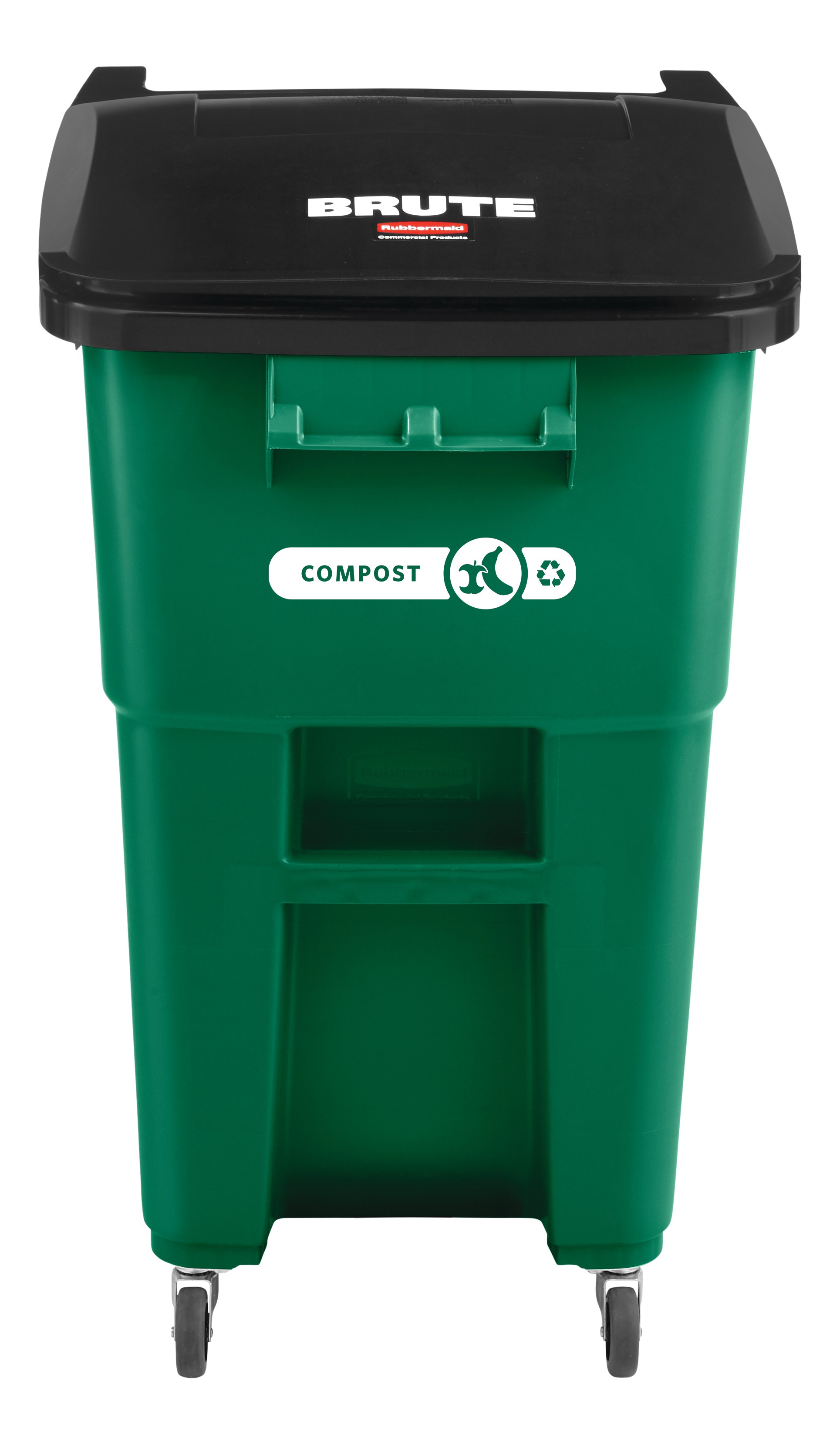 The Rubbermaid Commercial Rollouts with Casters are ideal for collecting, consolidating, and transporting heavy facility waste. Front swivel casters distribute weight evenly for superior mobility and handling.