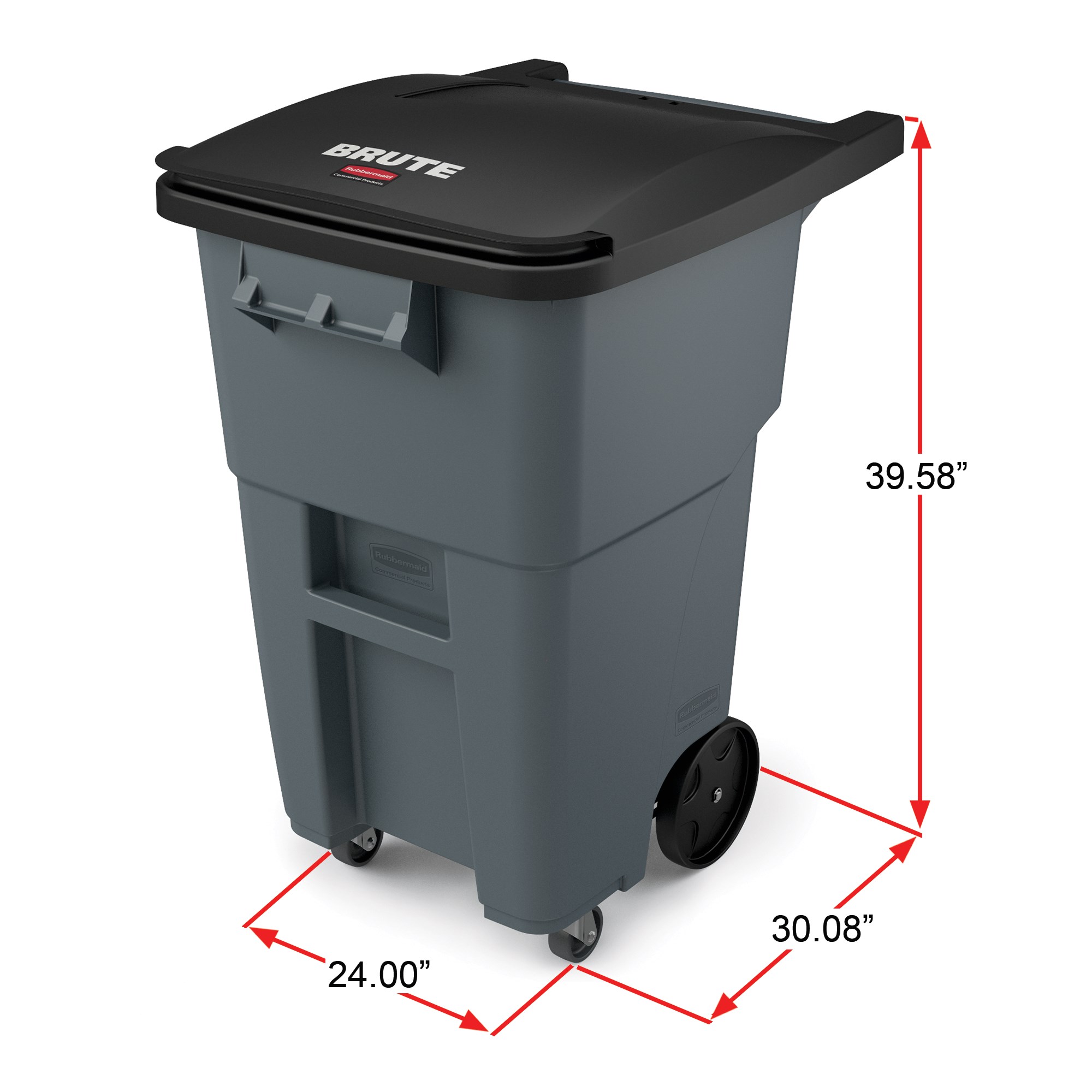 The Rubbermaid Commercial Rollouts with Casters are ideal for collecting, consolidating, and transporting heavy facility waste. Front swivel casters distribute weight evenly for superior mobility and handling.