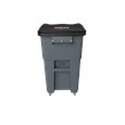 The Rubbermaid Commercial Rollouts with Casters are ideal for collecting, consolidating, and transporting heavy facility waste. Front swivel casters distribute weight evenly for superior mobility and handling.
