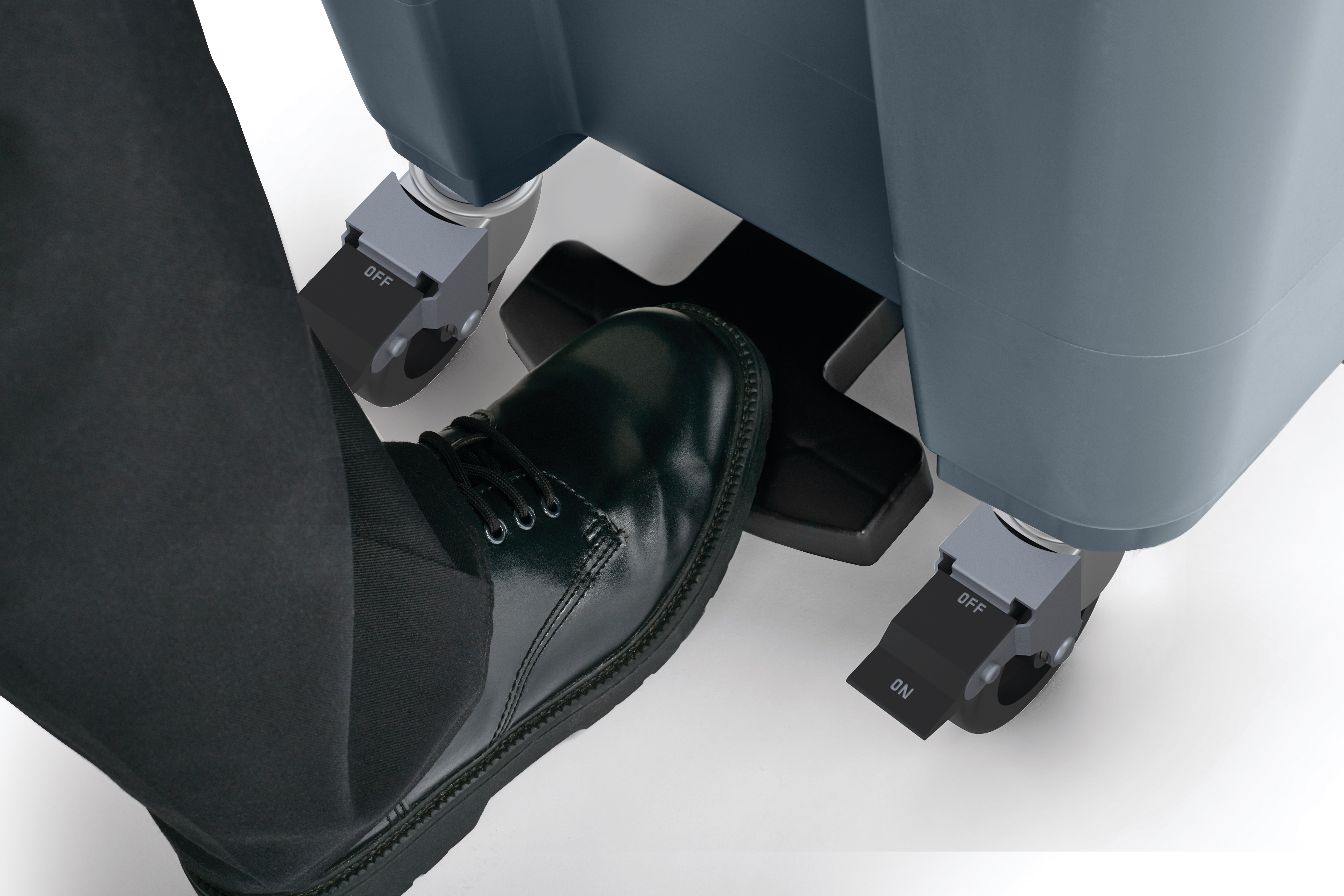 The Rubbermaid Commercial Rollouts with Casters are ideal for collecting, consolidating, and transporting heavy facility waste. Front swivel casters distribute weight evenly for superior mobility and handling.