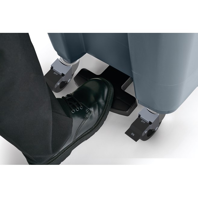 The Rubbermaid Commercial Rollouts with Casters are ideal for collecting, consolidating, and transporting heavy facility waste. Front swivel casters distribute weight evenly for superior mobility and handling.