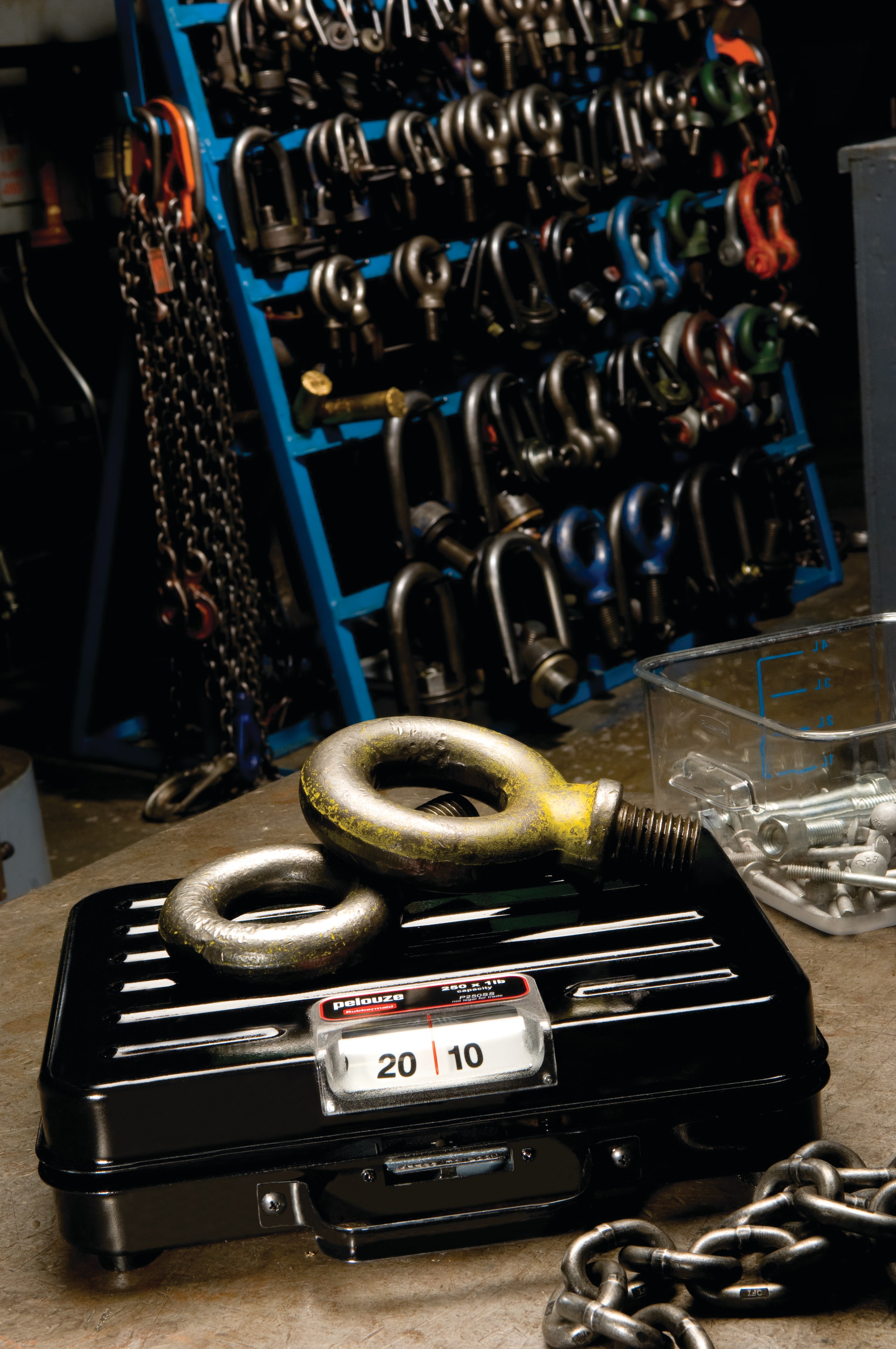 Low-profile receiving scale for foodservice, industrial, or office environments.