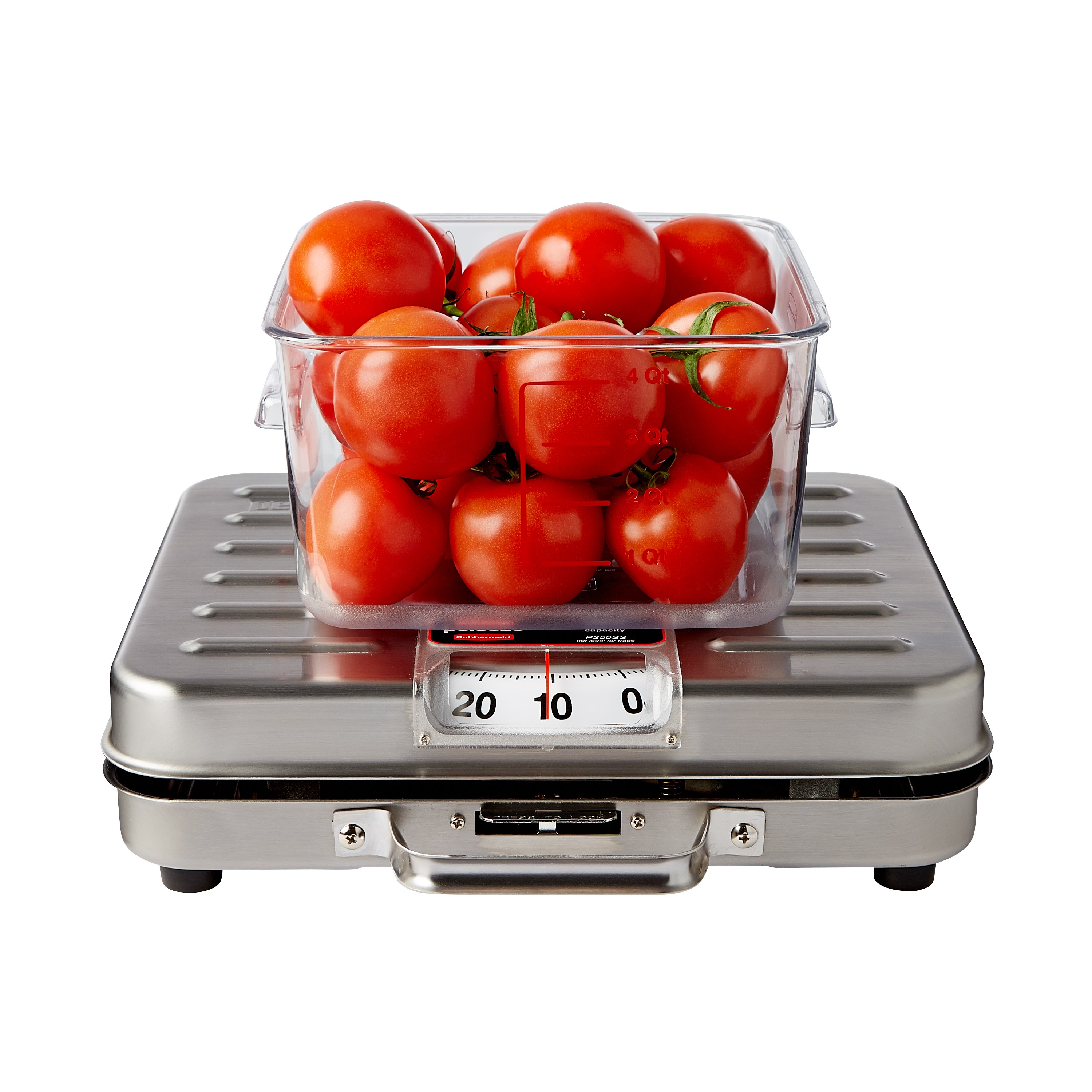 Low-profile receiving scale for foodservice, industrial, or office environments.