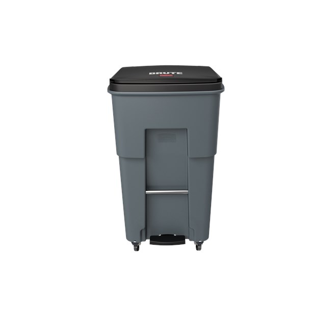 The Rubbermaid Commercial Step-On Rollouts with Casters facilitate hands-free waste disposal with the added benefit of superior mobility. Front swivel casters distribute weight evenly for enhanced maneuverability.