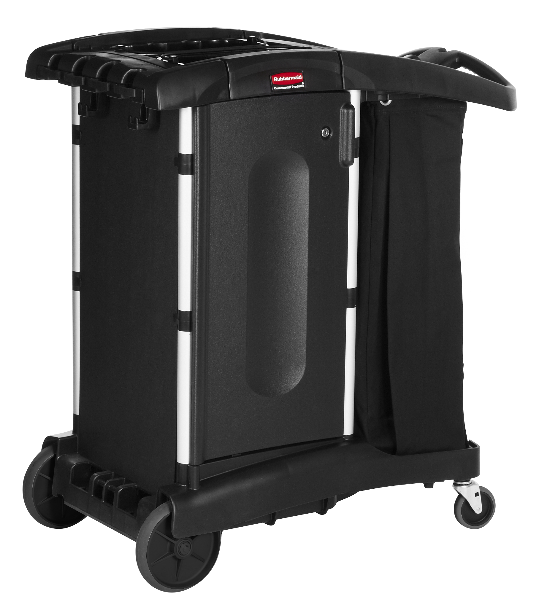 The Rubbermaid Commercial Executive Series Ultra-Compact Housekeeping Cart is an ergonomic and lightweight housekeeping solution.