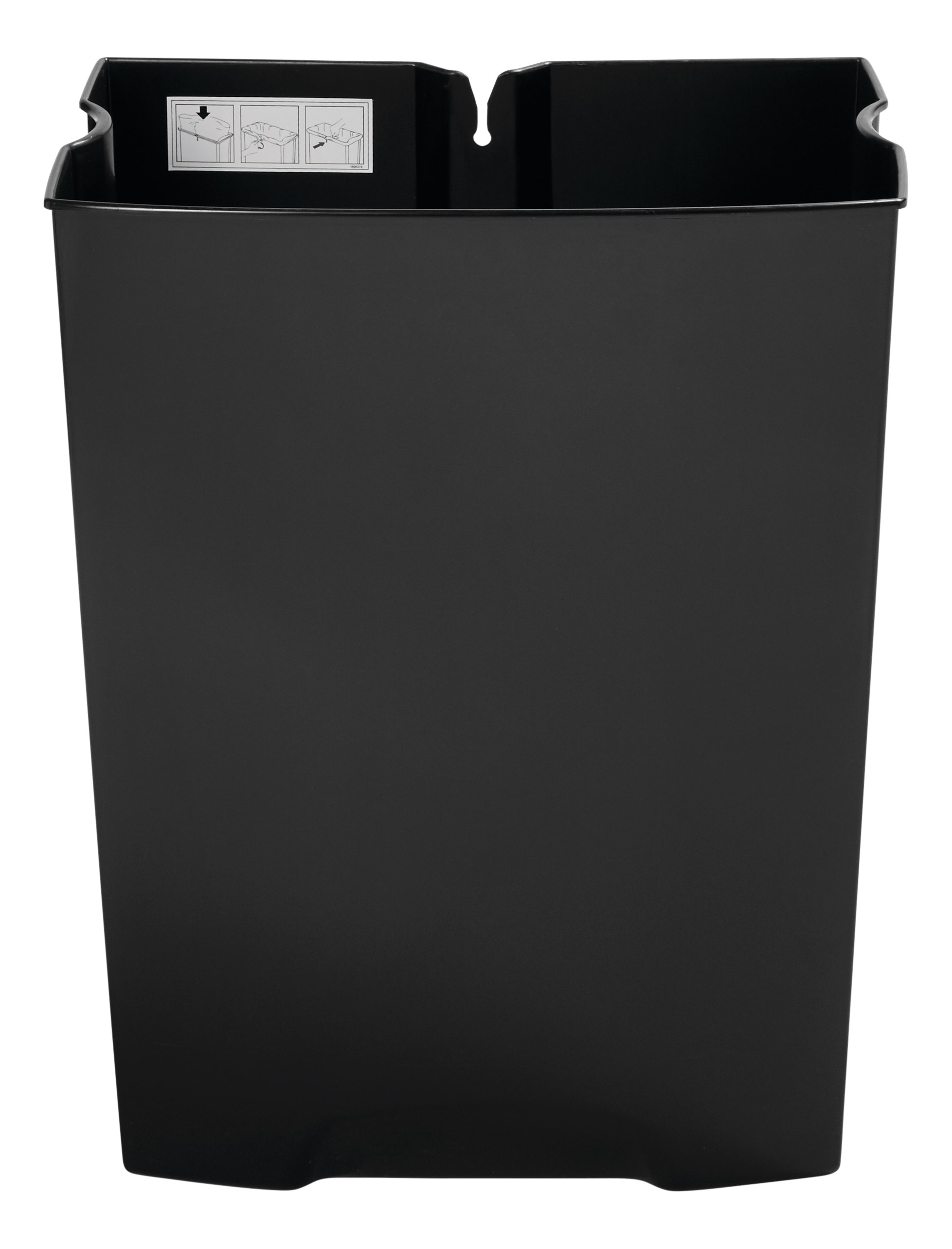 The Rubbermaid Commercial Impressions™ Front Step-On Liner helps maintain the life of the Rubbermaid Commercial Impressions™ Front Step-On Container (sold separately). Constructed of durable, puncture-resistant plastic, this liner features smooth contours for easy cleaning and a liner retainer band to secure liner bags.