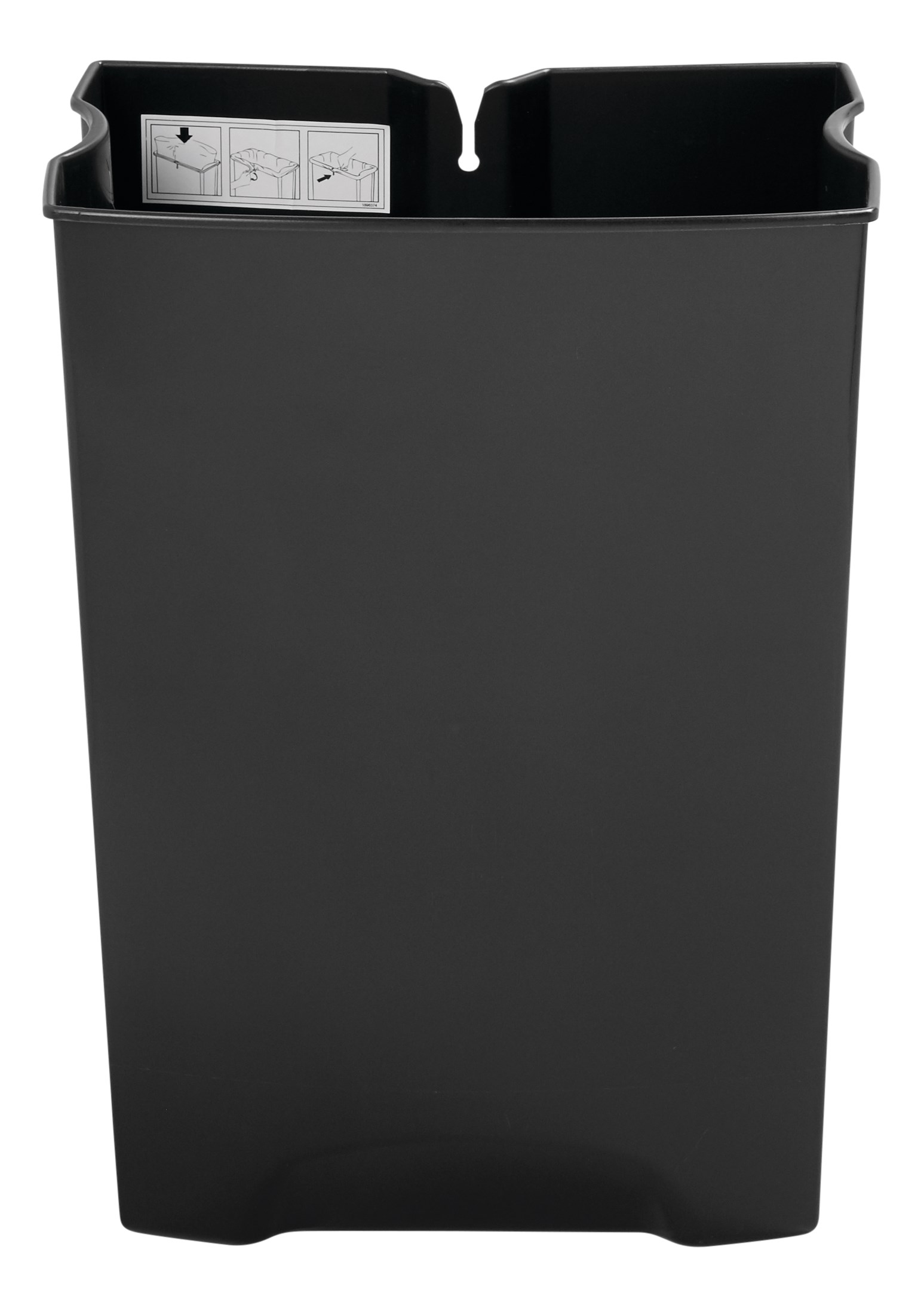 The Rubbermaid Commercial Impressions™ Front Step-On Liner helps maintain the life of the Rubbermaid Commercial Impressions™ Front Step-On Container (sold separately). Constructed of durable, puncture-resistant plastic, this liner features smooth contours for easy cleaning and a liner retainer band to secure liner bags.